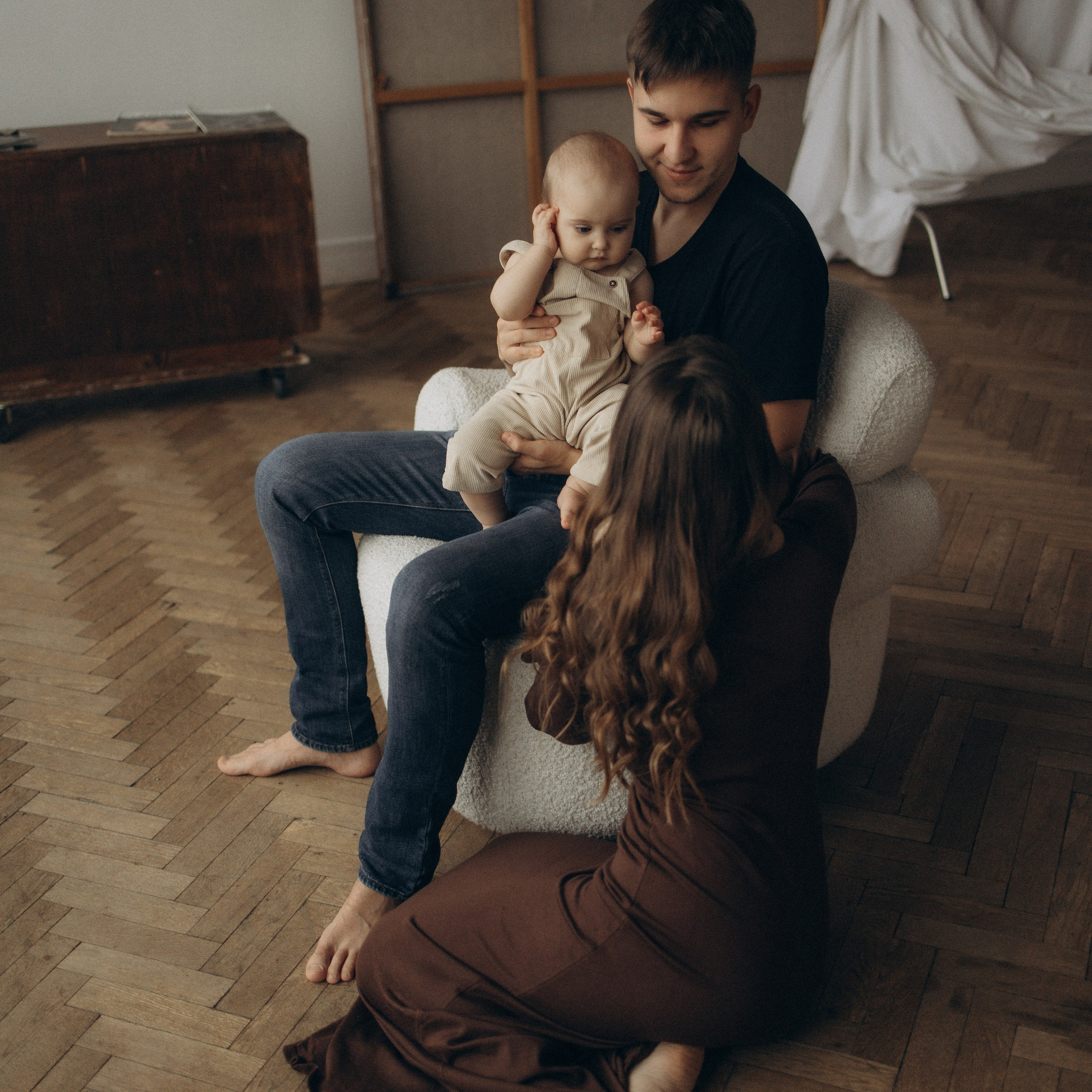 Настя, Никита и малышка Мира