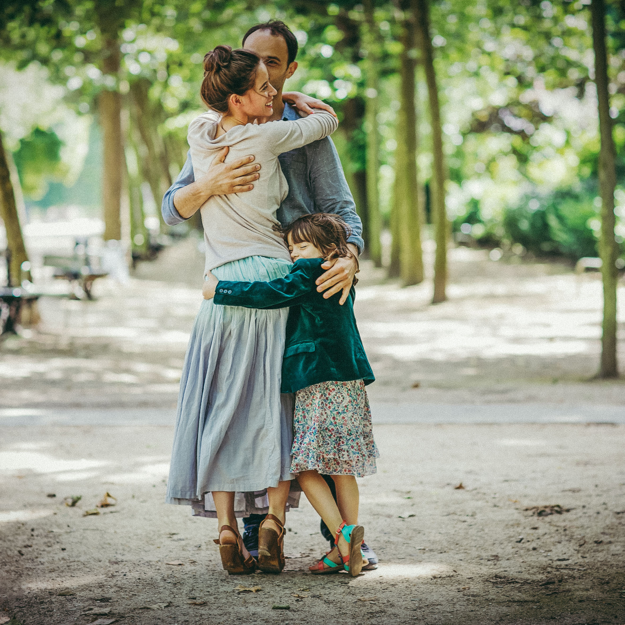 Семейная фотосессия: Гийом, Аделина и Бонни. Париж, Франция
