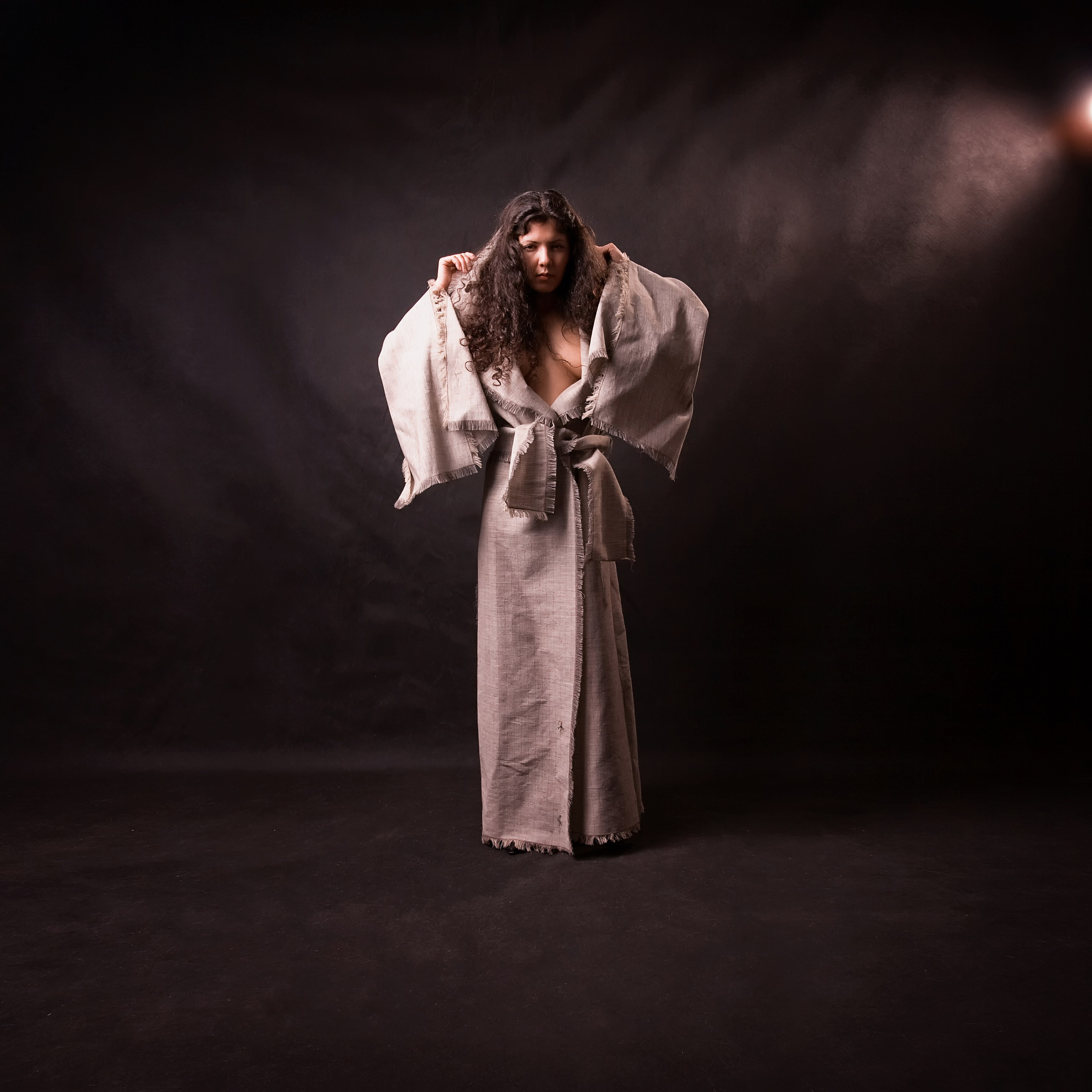 White, background, beautiful, breast, curls, girl, hair, isolated, naked, robe, Белая, волосы, грудь, девушка, изолированная, красивая, кудри, обнаженная, роба, фон