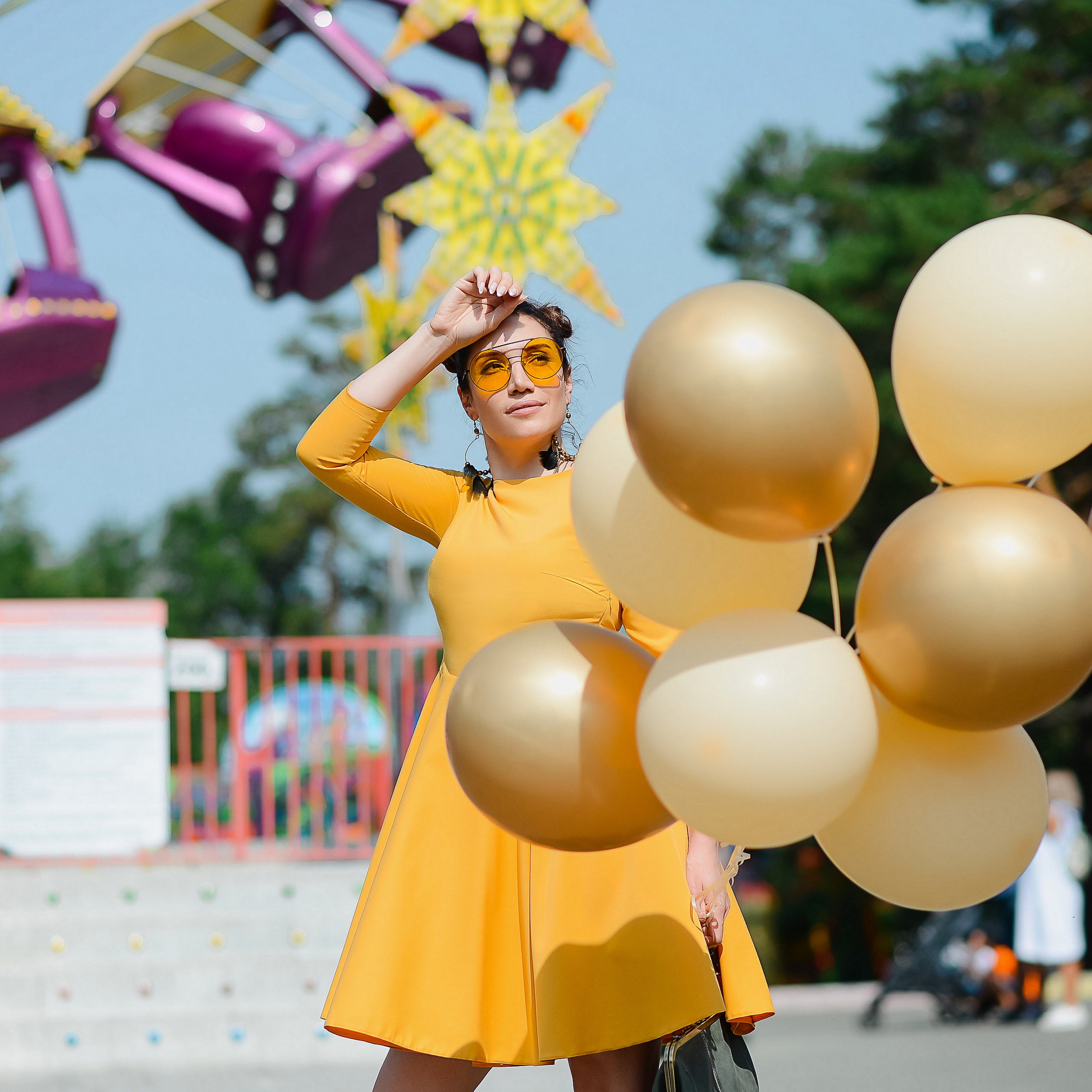 В парке атракционов
