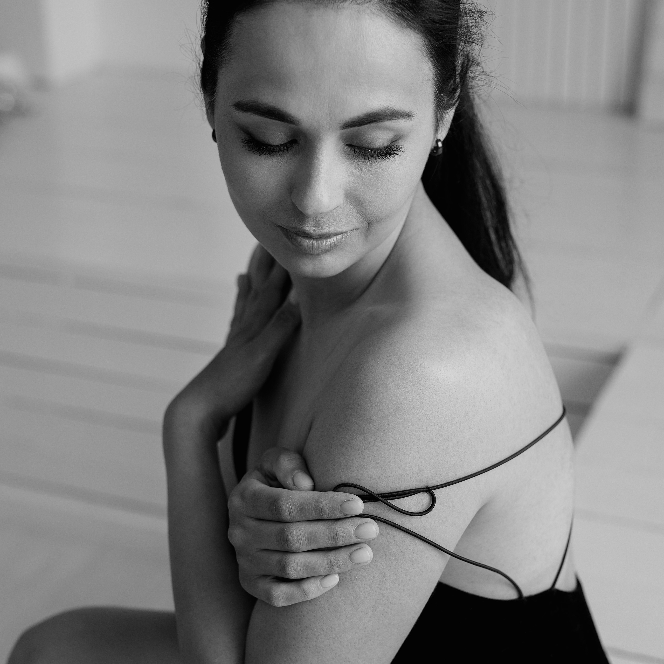 черно белая фотография женский портрет 