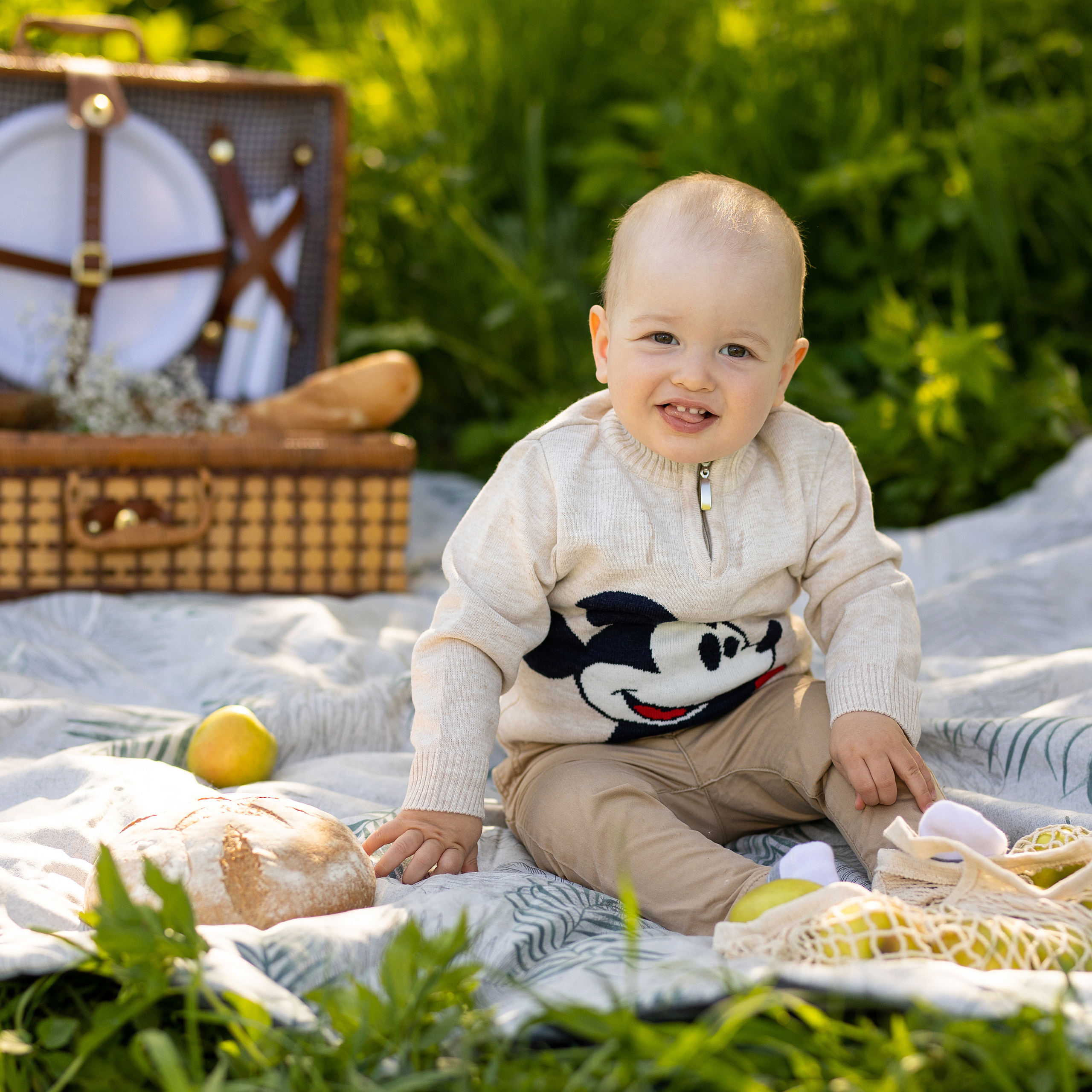 малыш на пикнике