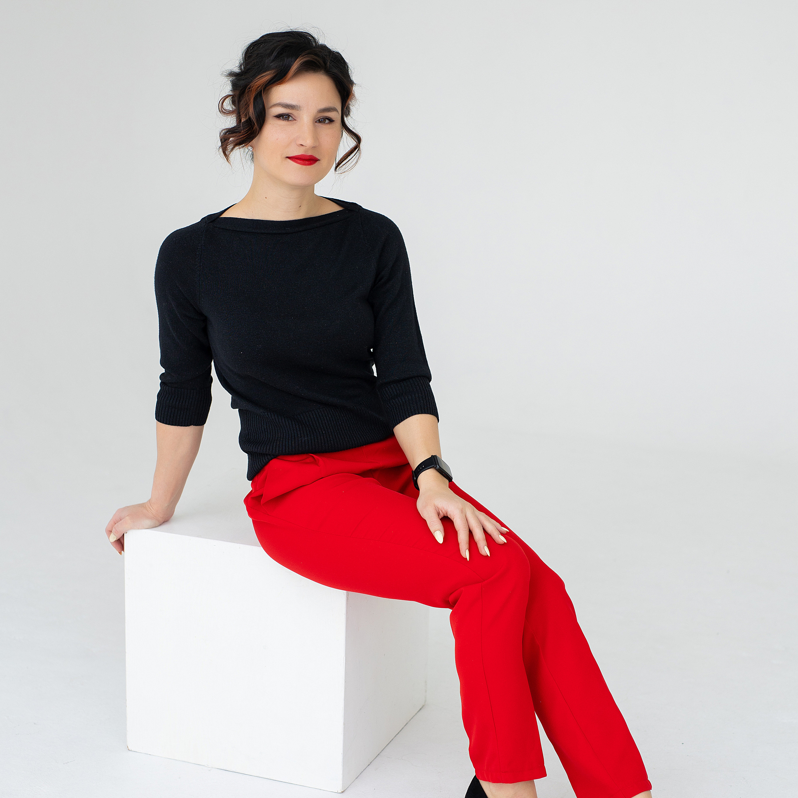 женский деловой портрет в студии