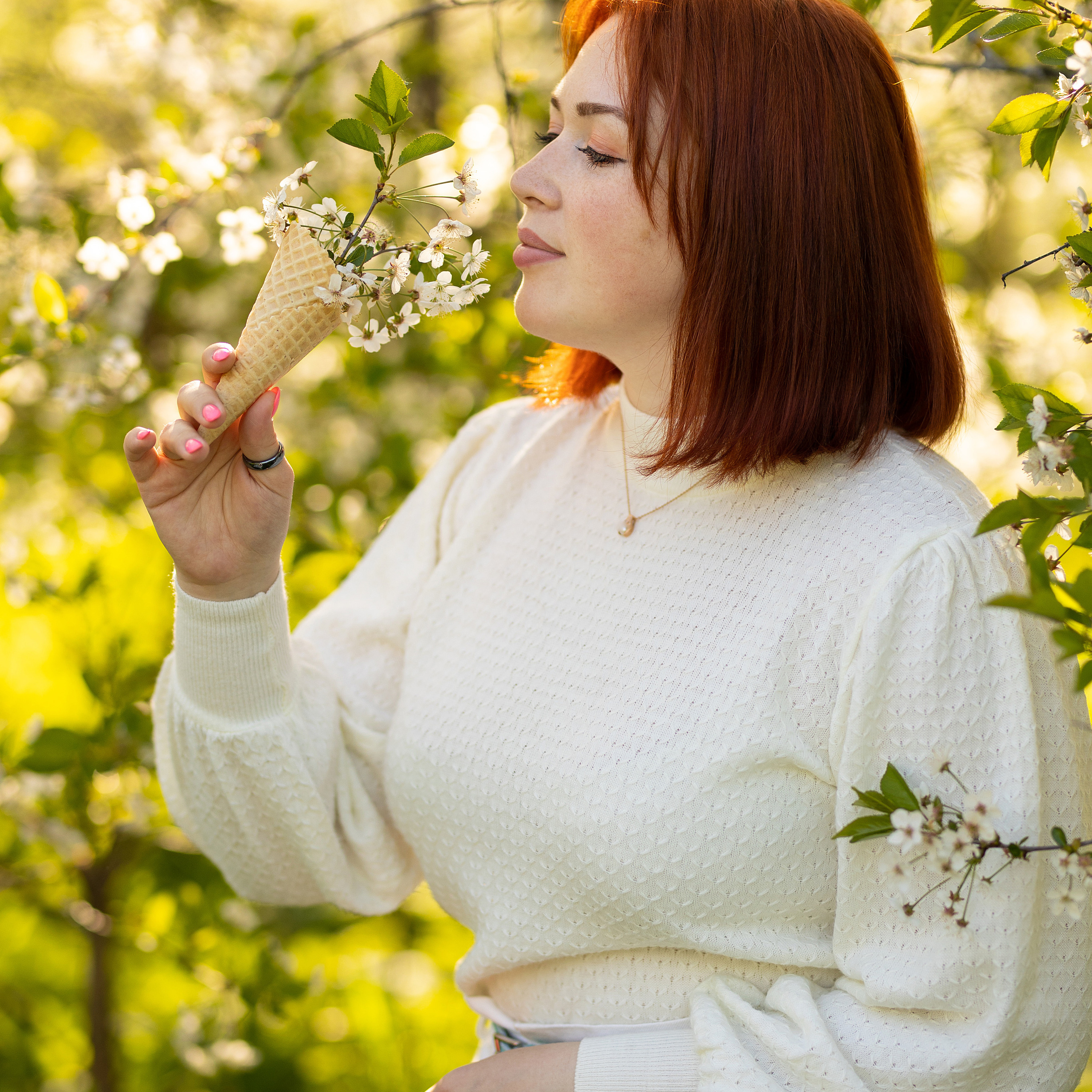позы для съёмки в цветении