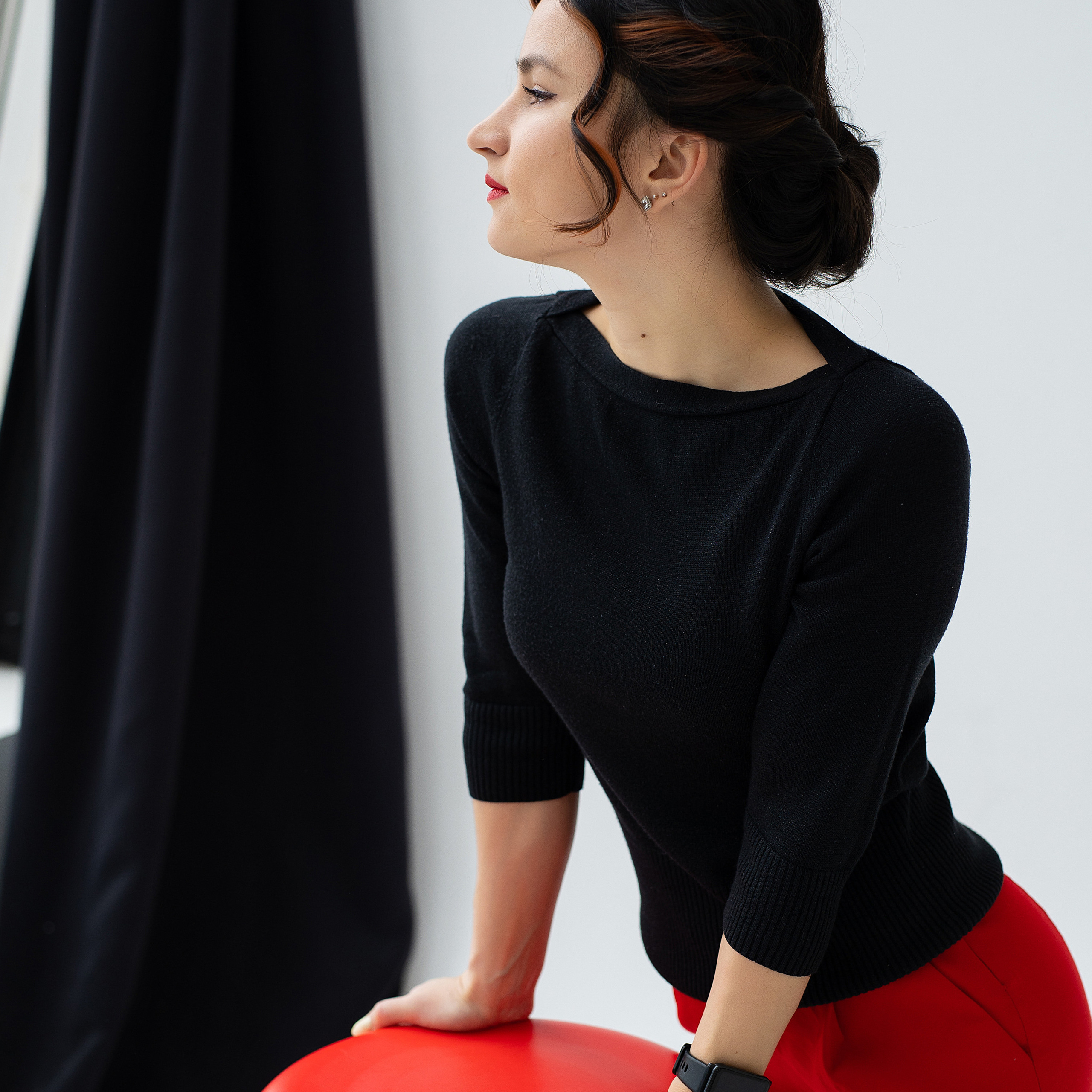 женский деловой портрет в студии