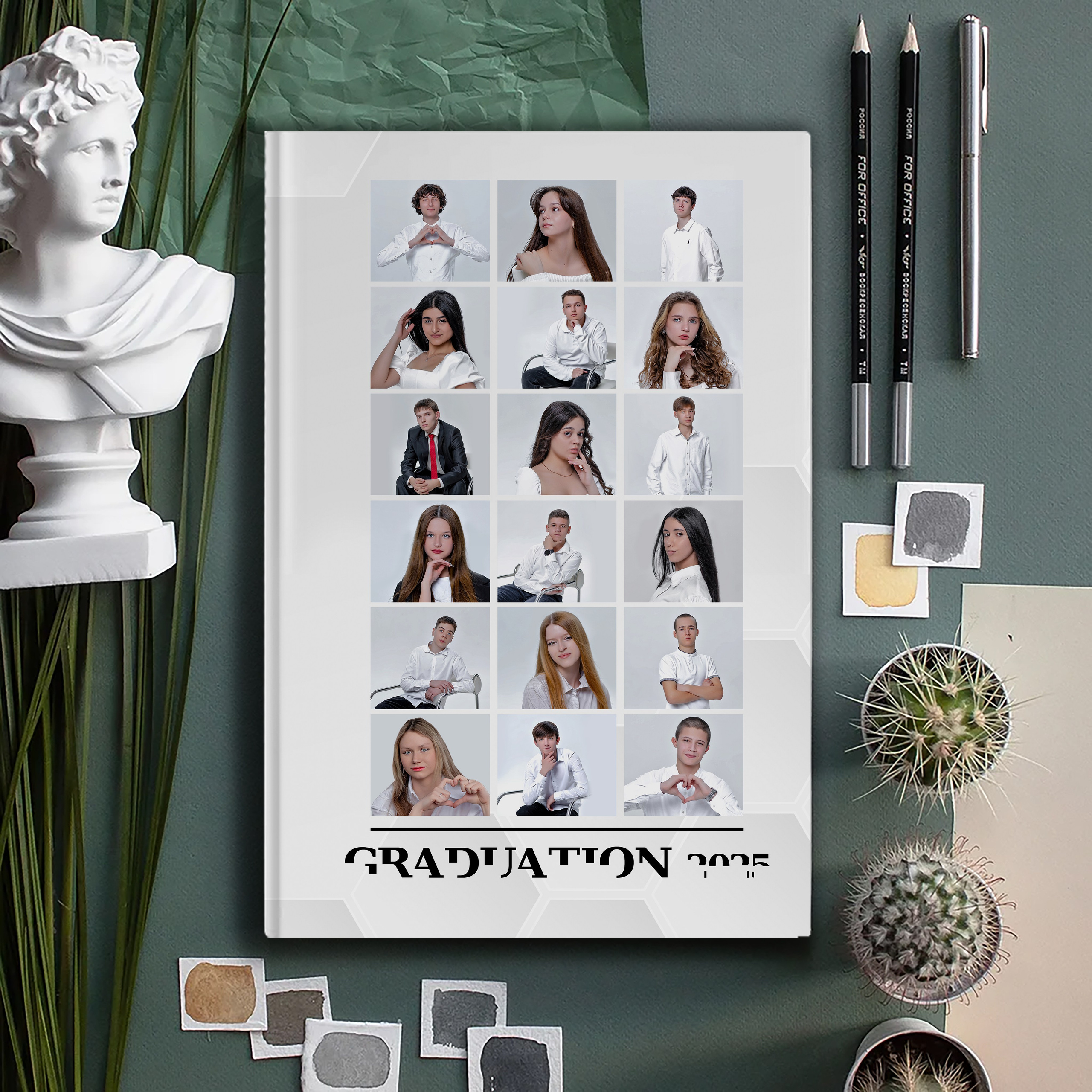 Выпускной альбом для выпускников школы (Дизайн № 218)