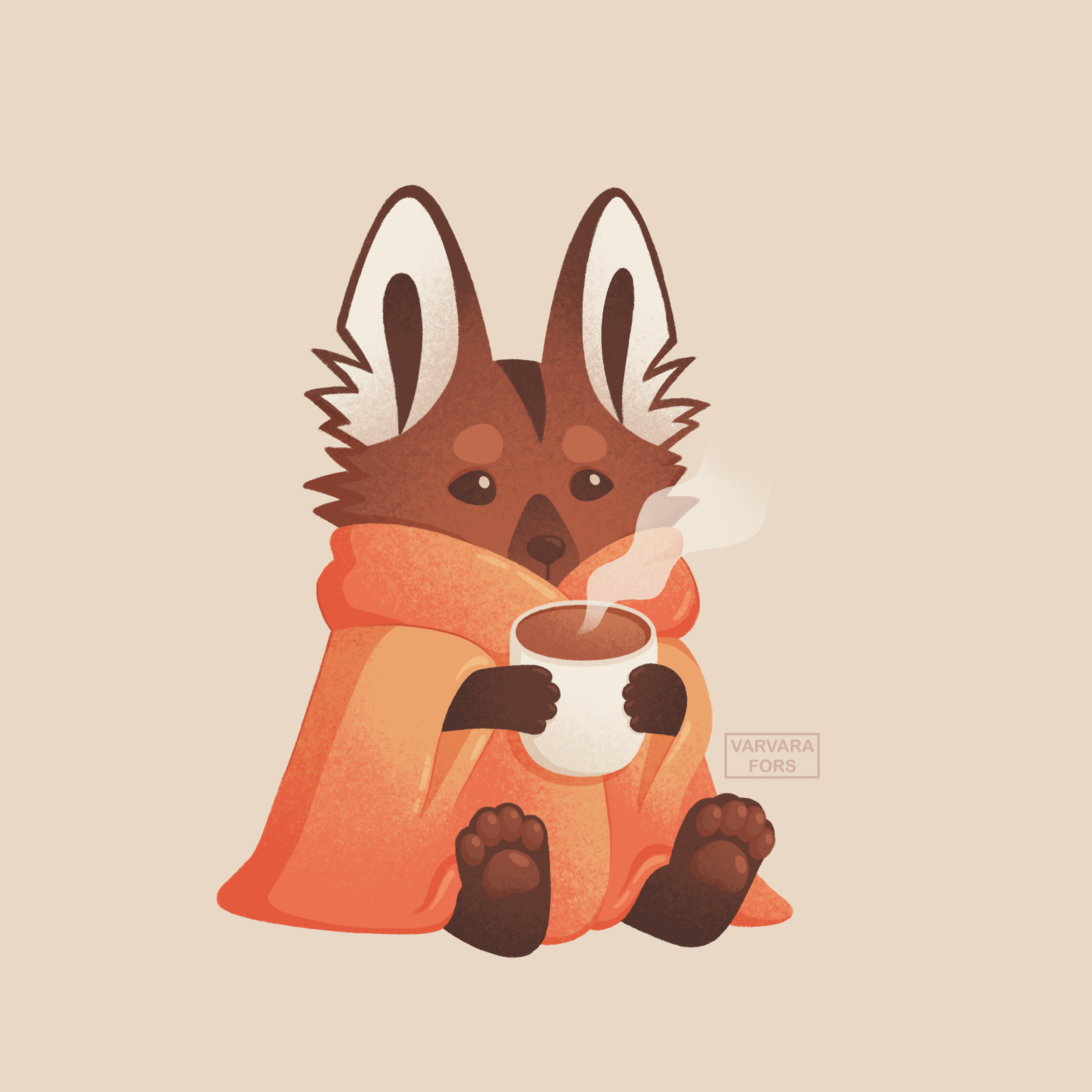 Кофе коллаб. Художник Варвара Форс