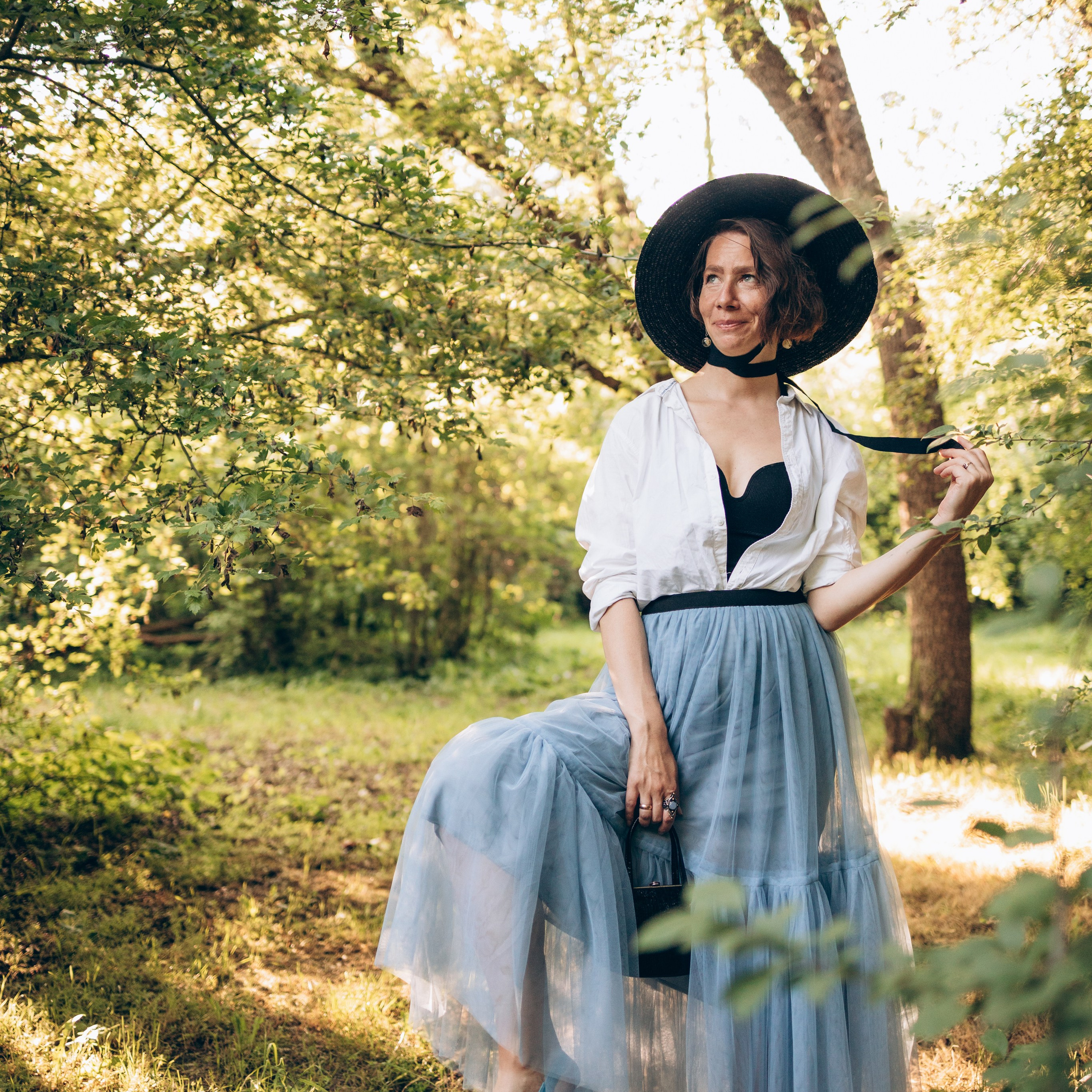 Семейная прогулка в парке.