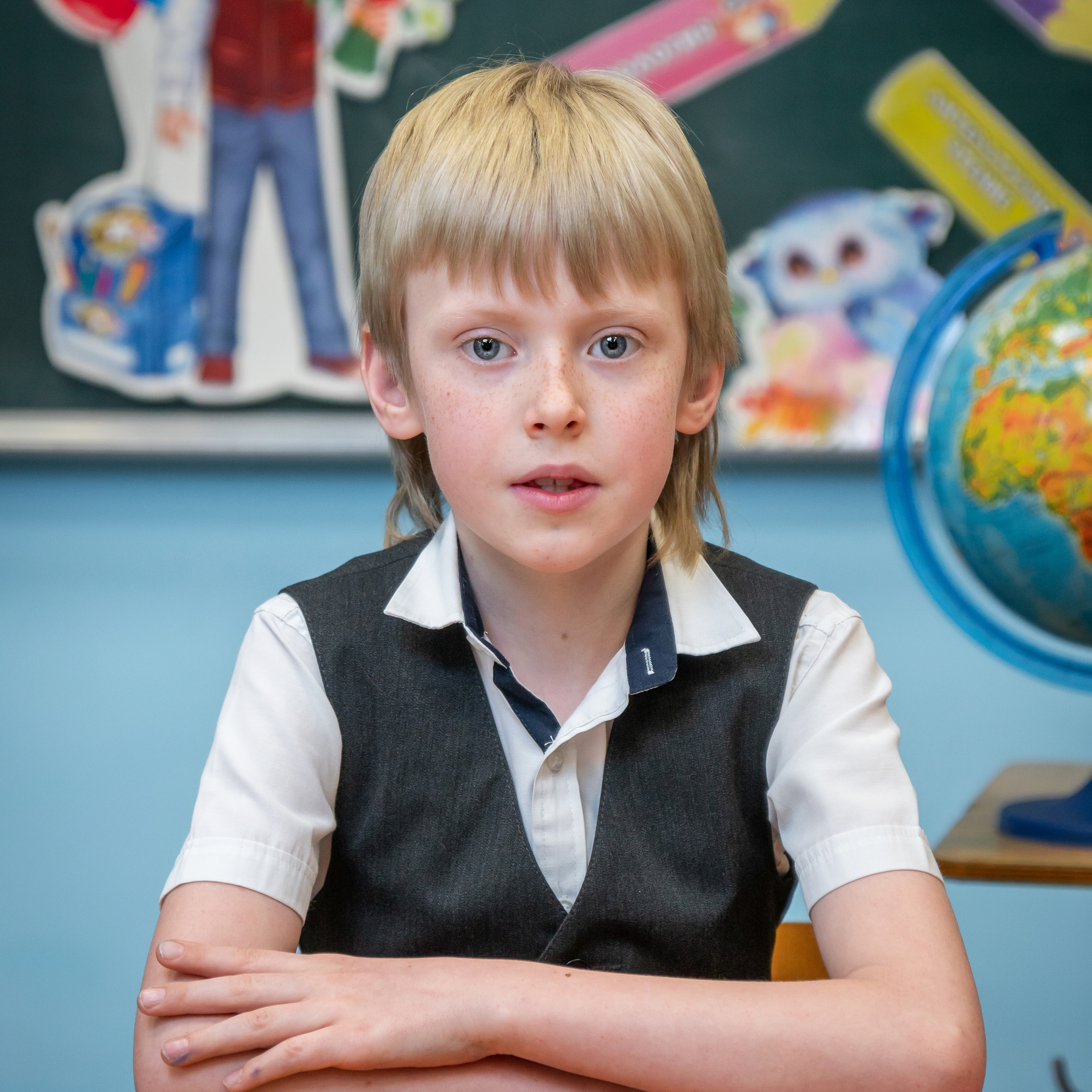 школьная съёмка первоклашки