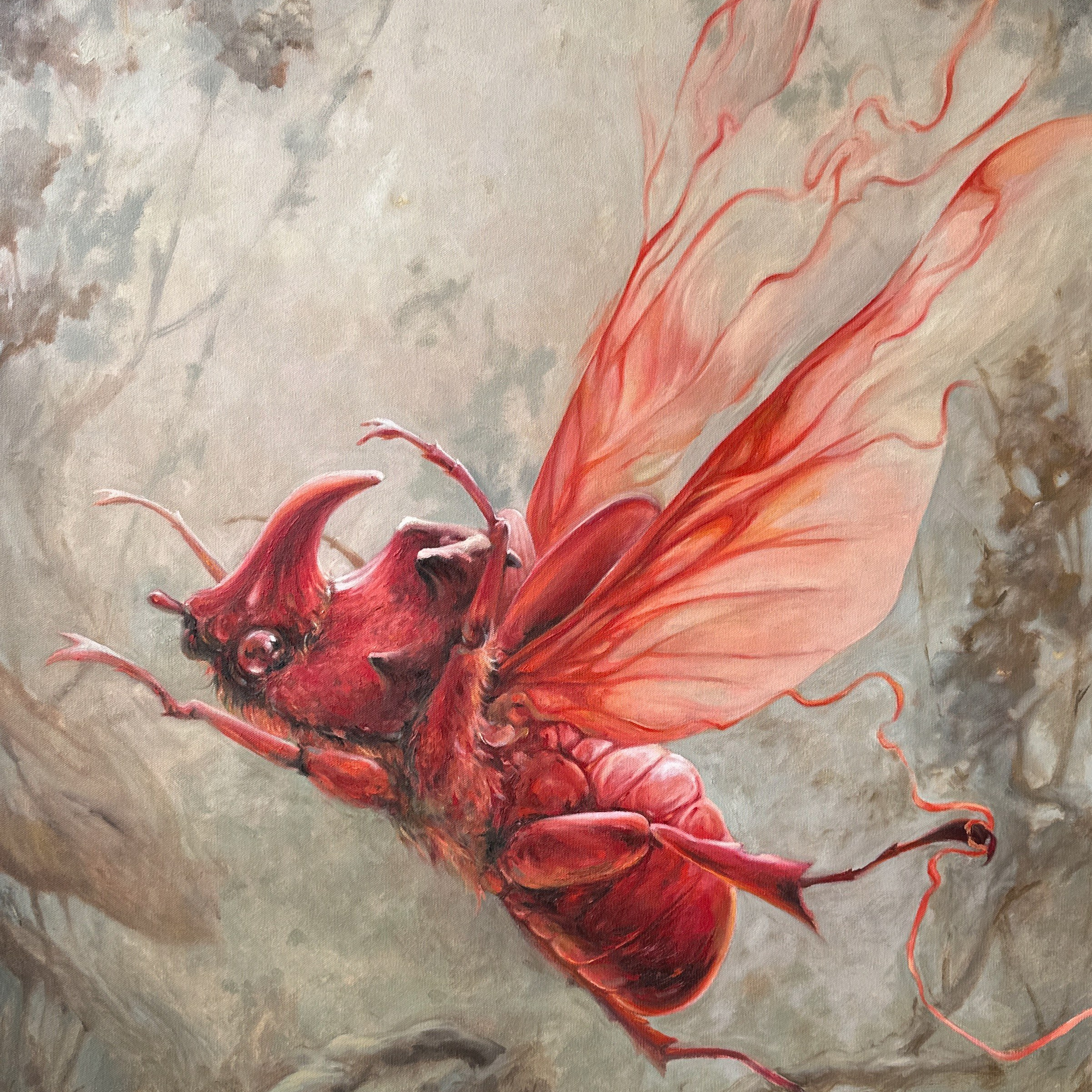 "Эндорфин", 101х76 см, масло, 2024