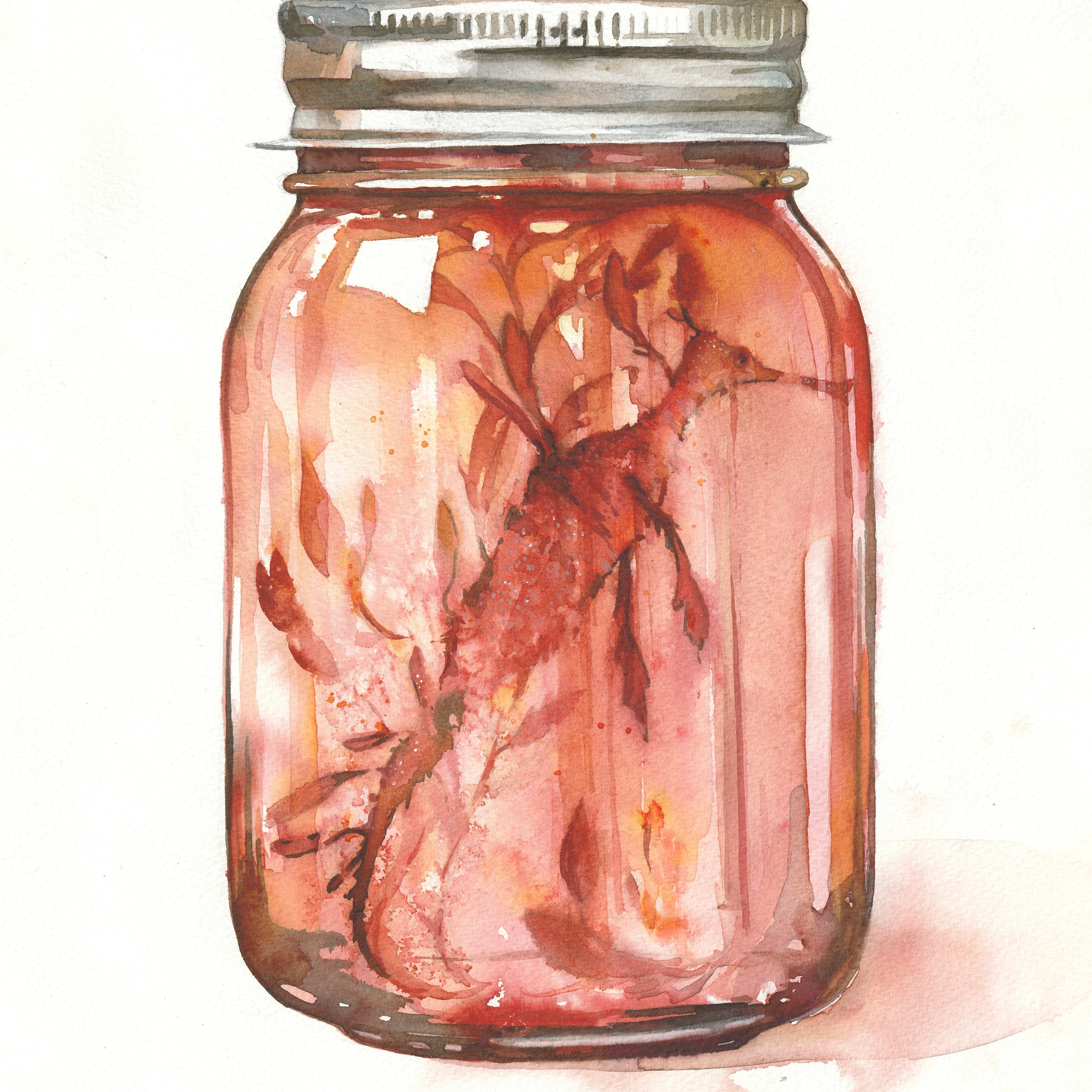 "Мимикрия", акварель, 30х40 см, 2024