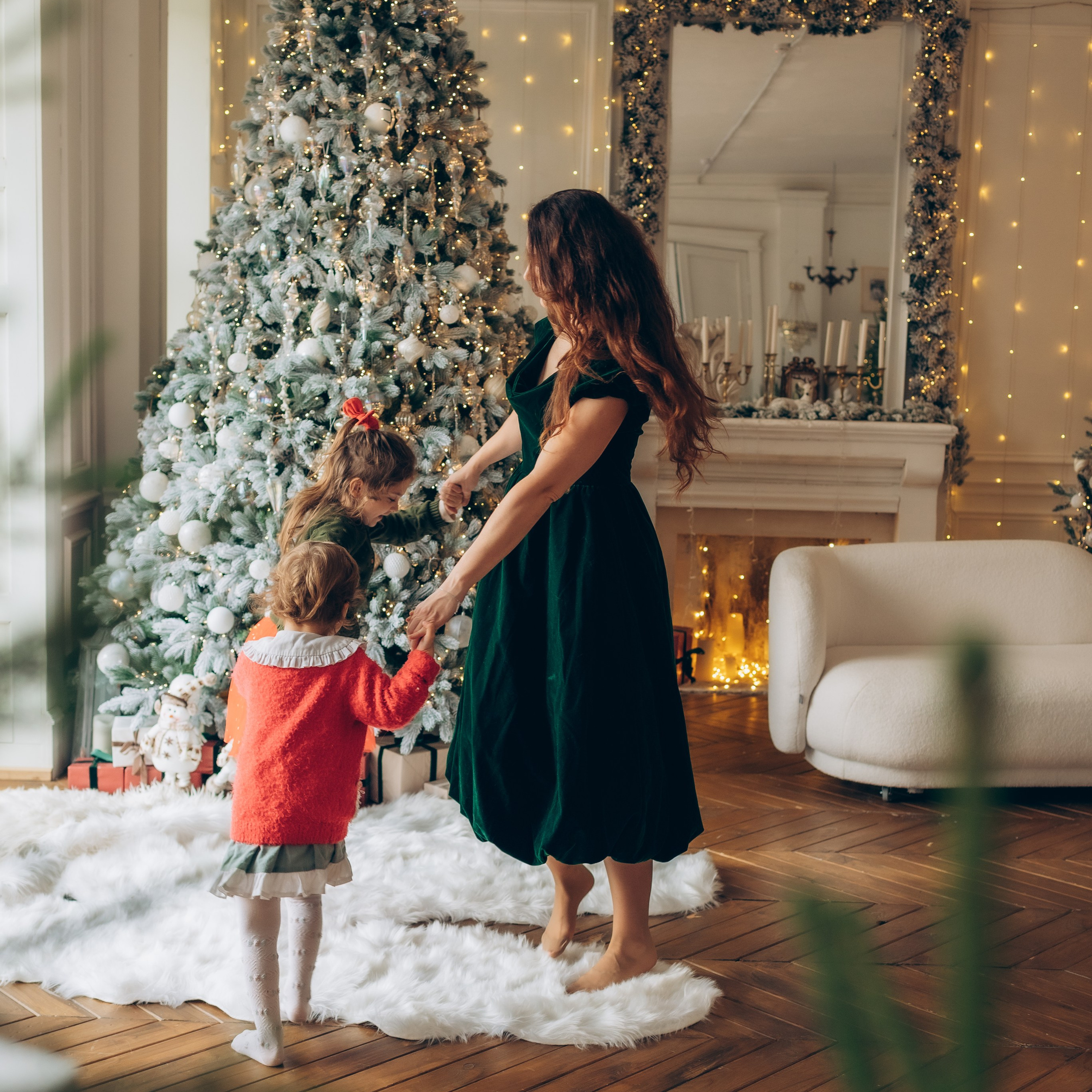 Новогодняя съемка Ксюша с дочками