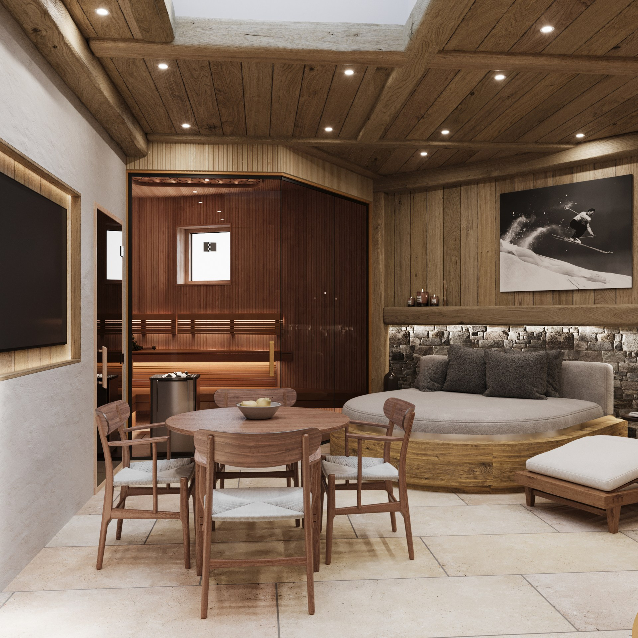 Сауна в стиле Шале