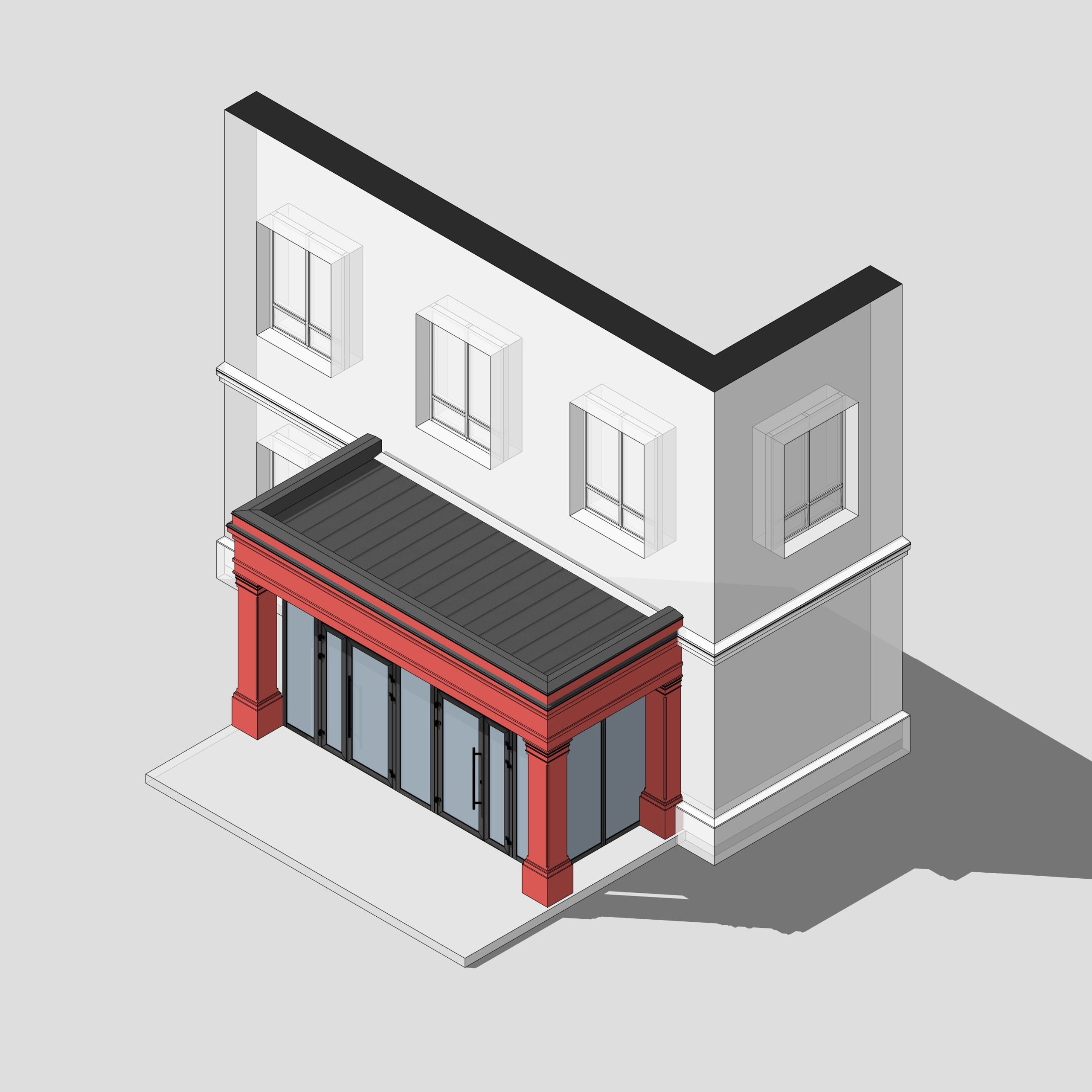 Входная группа на улице Московская