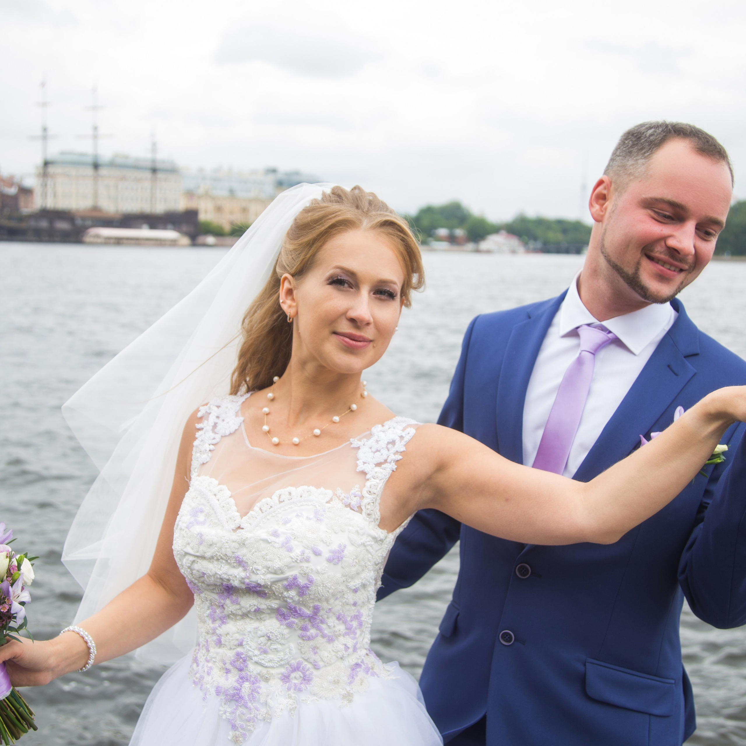 Свадебная фотосессия в Летнем саду и набережной Невы