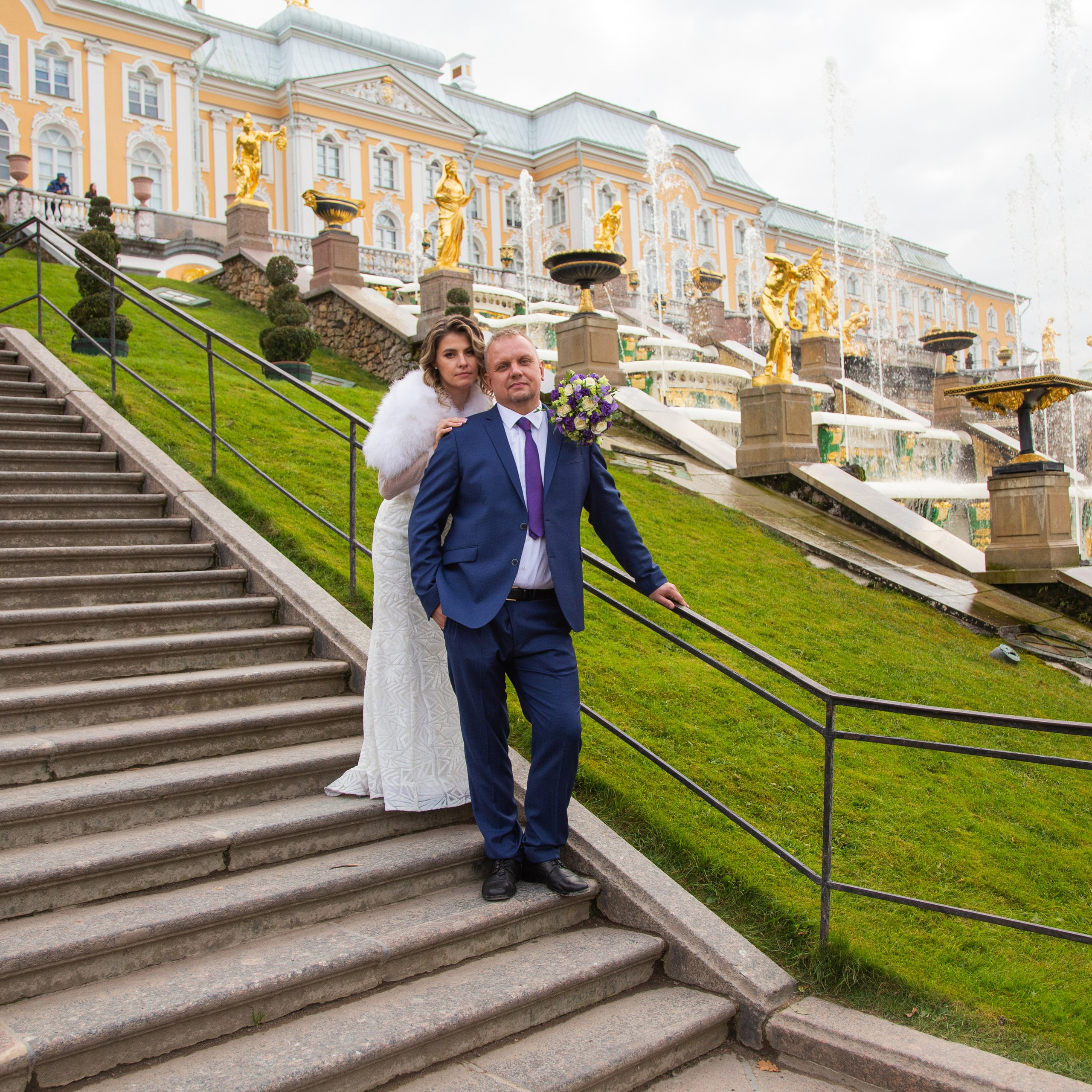 Свадебная фотосессия в Петергофе (Петродворце)