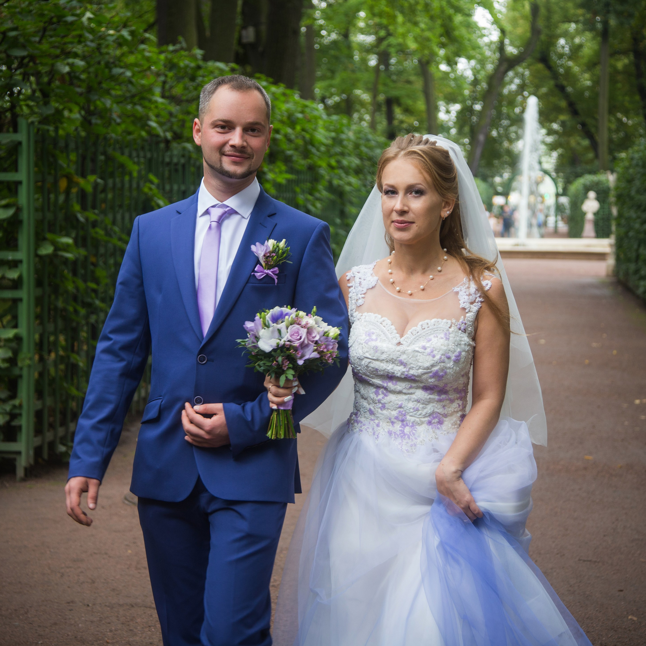 Свадебная фотосессия в Летнем саду и набережной Невы