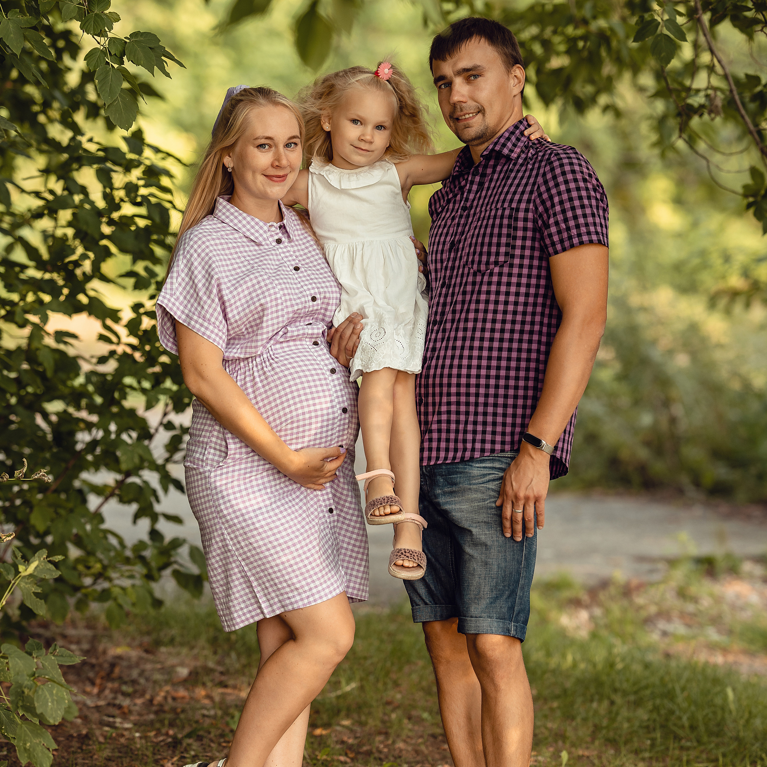 Семья Жигаловых — Мария, Никита и доченька София