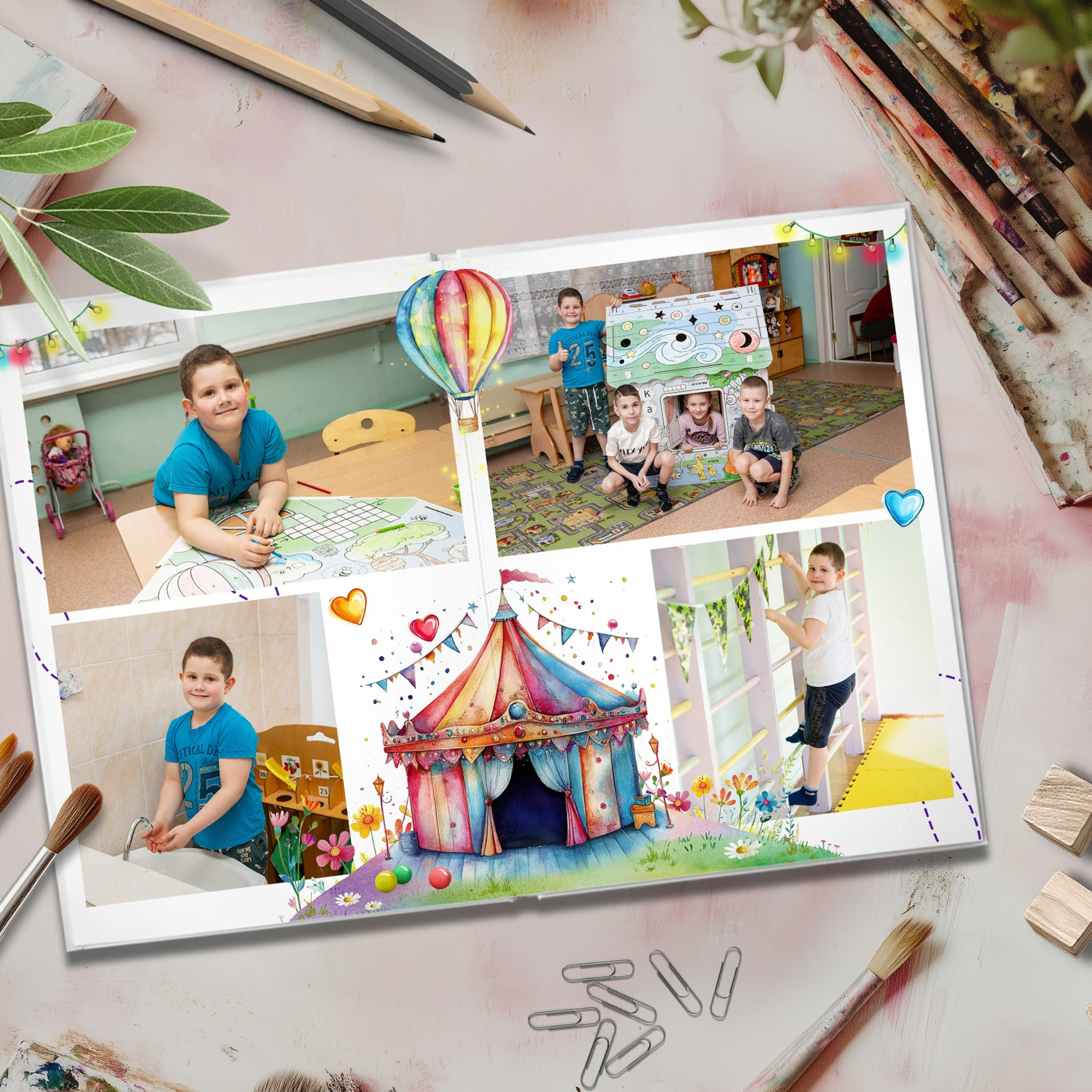 Дизайн «Воздушный шар». Шаблоны и дизайны выпускных альбомов и фотокниг