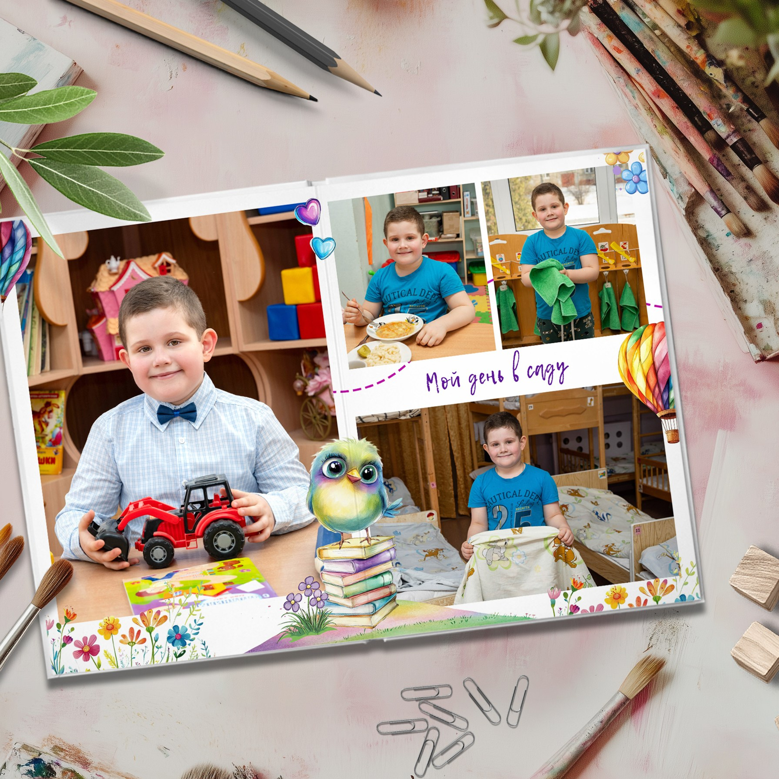 Дизайн «Воздушный шар». Шаблоны и дизайны выпускных альбомов и фотокниг