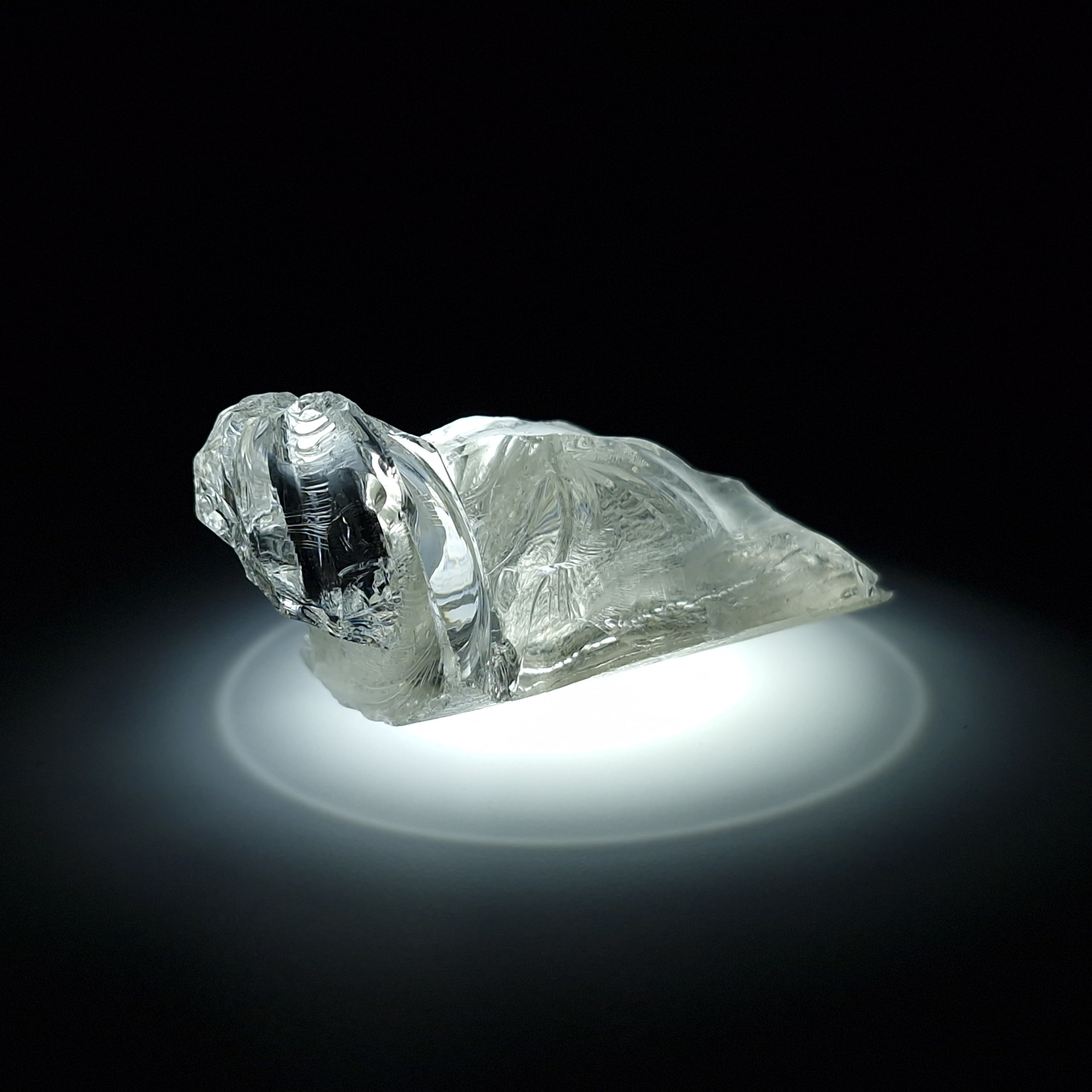 YAG белый гранат 32.59 гр. YAG garnet иттрий алюминиевый гранат ИАГ