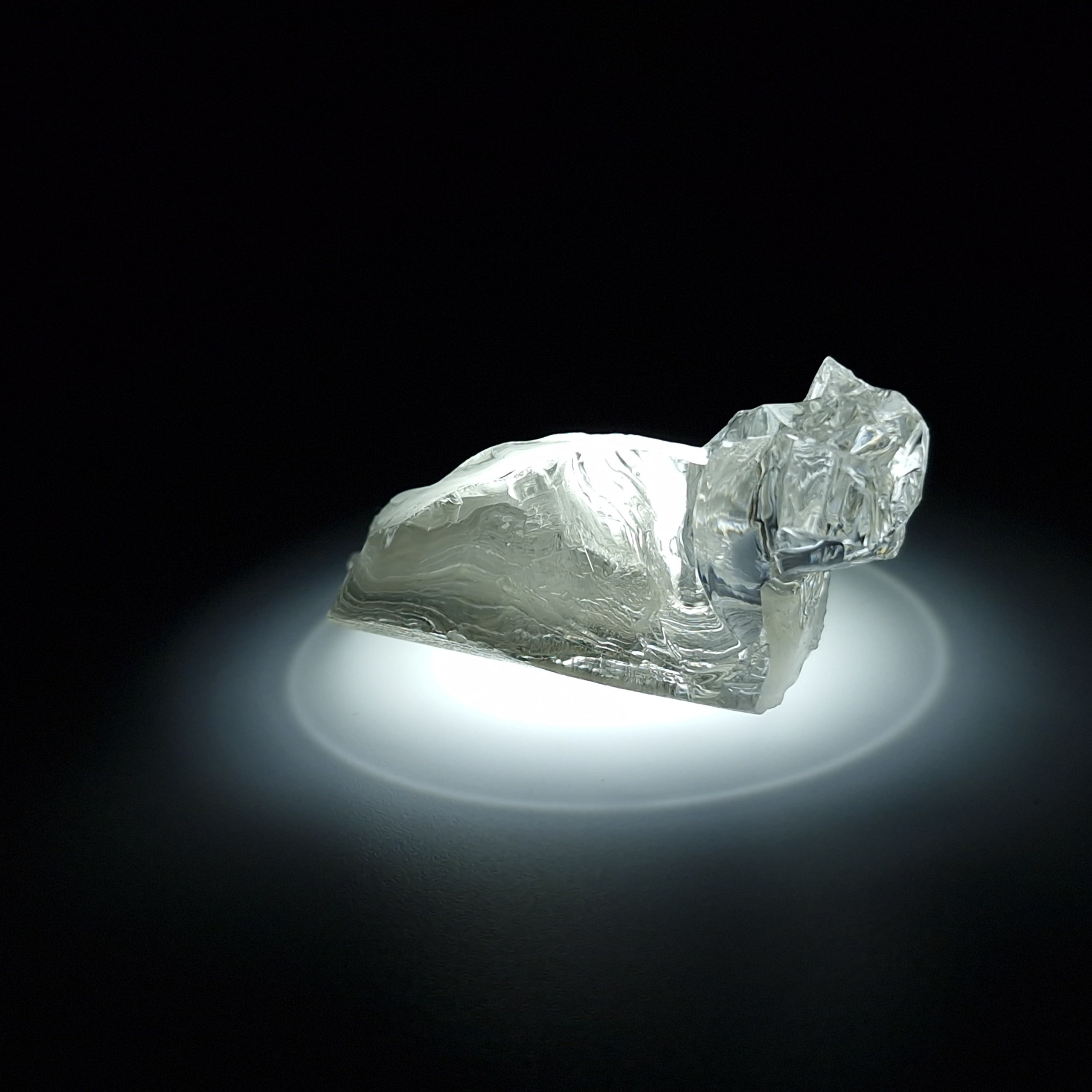 YAG белый гранат 32.59 гр. YAG garnet иттрий алюминиевый гранат ИАГ