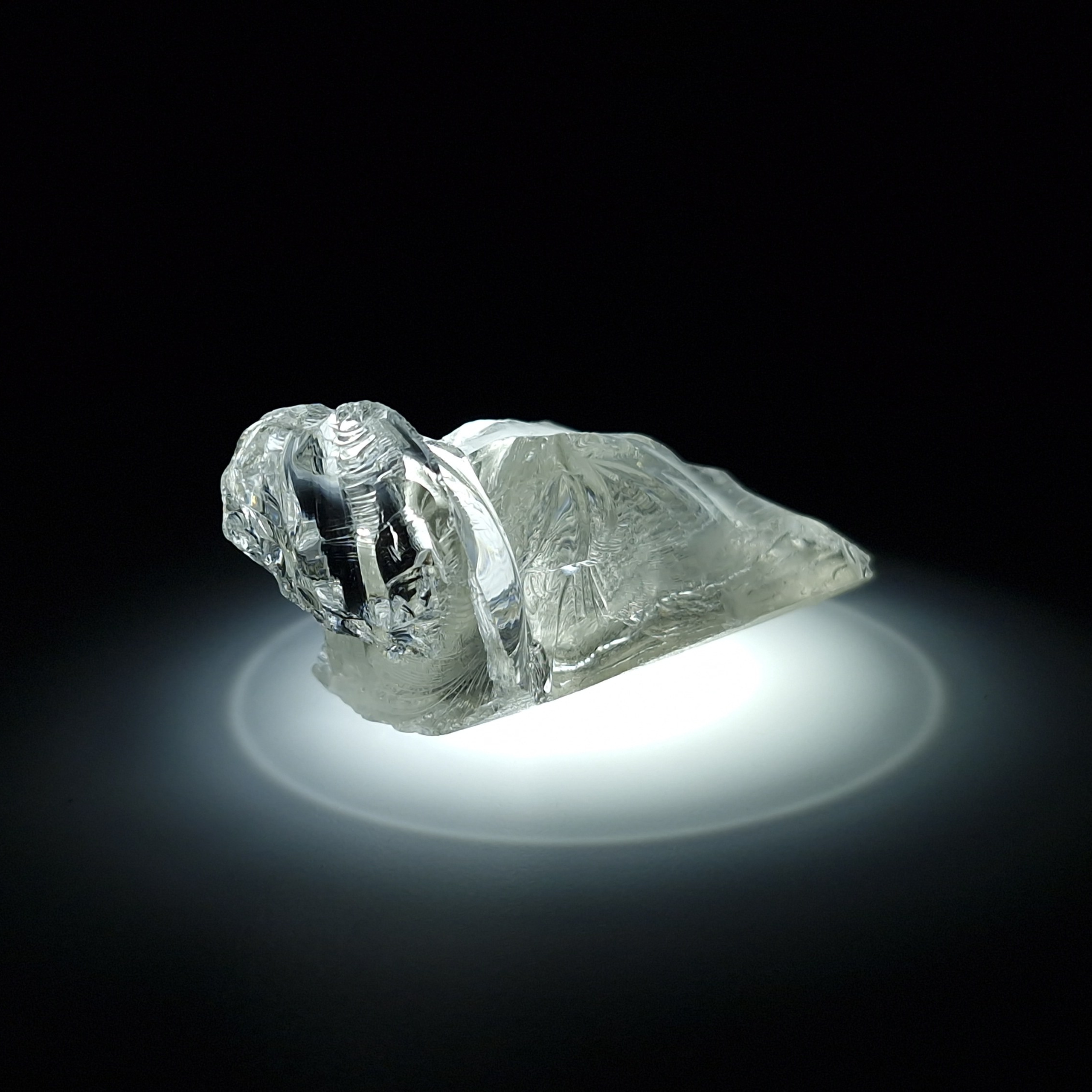 YAG белый гранат 32.59 гр. YAG garnet иттрий алюминиевый гранат ИАГ