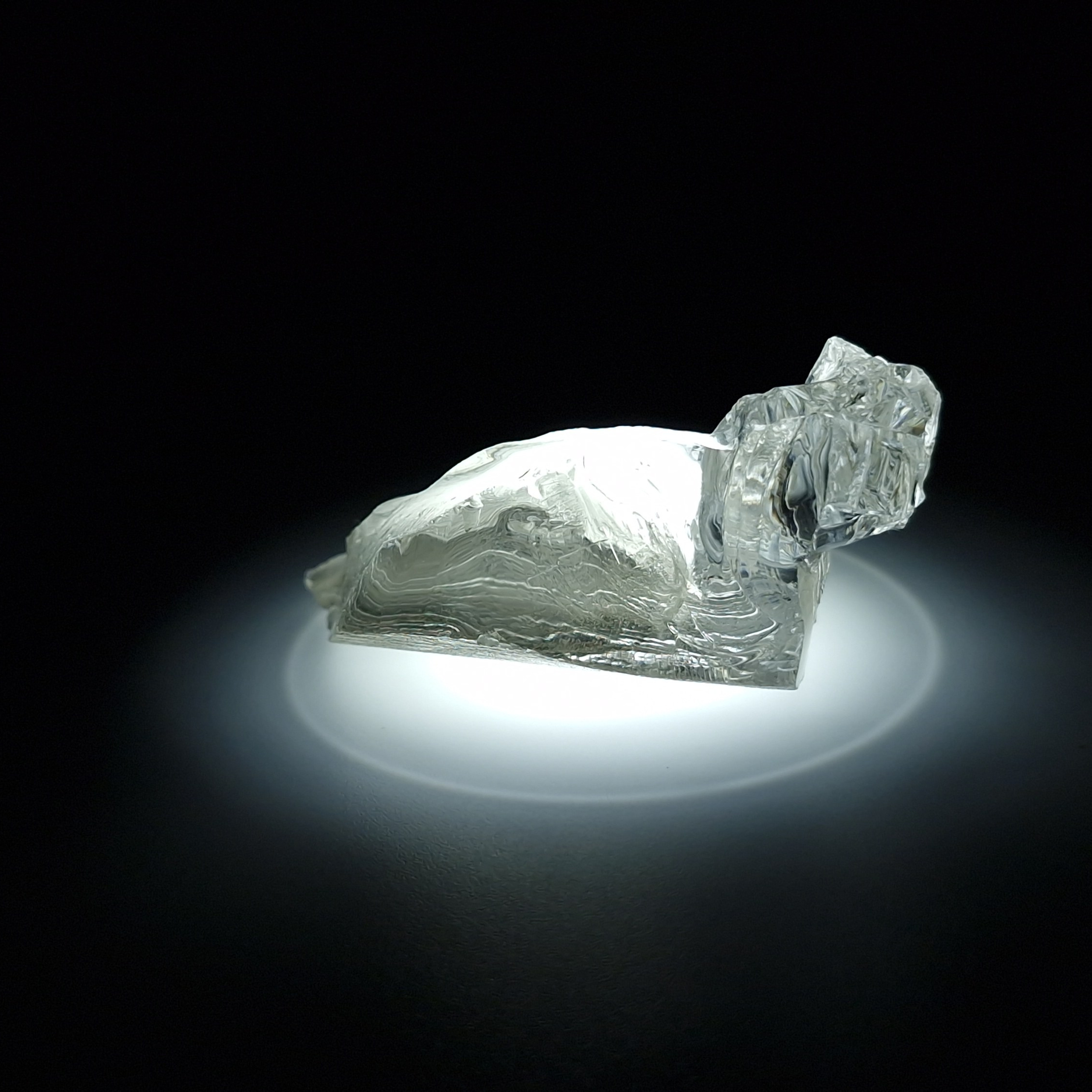 YAG белый гранат 32.59 гр. YAG garnet иттрий алюминиевый гранат ИАГ