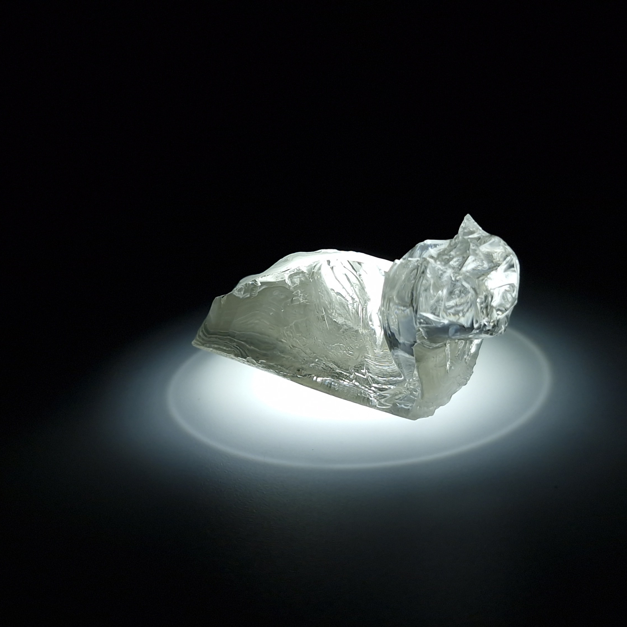 YAG белый гранат 32.59 гр. YAG garnet иттрий алюминиевый гранат ИАГ