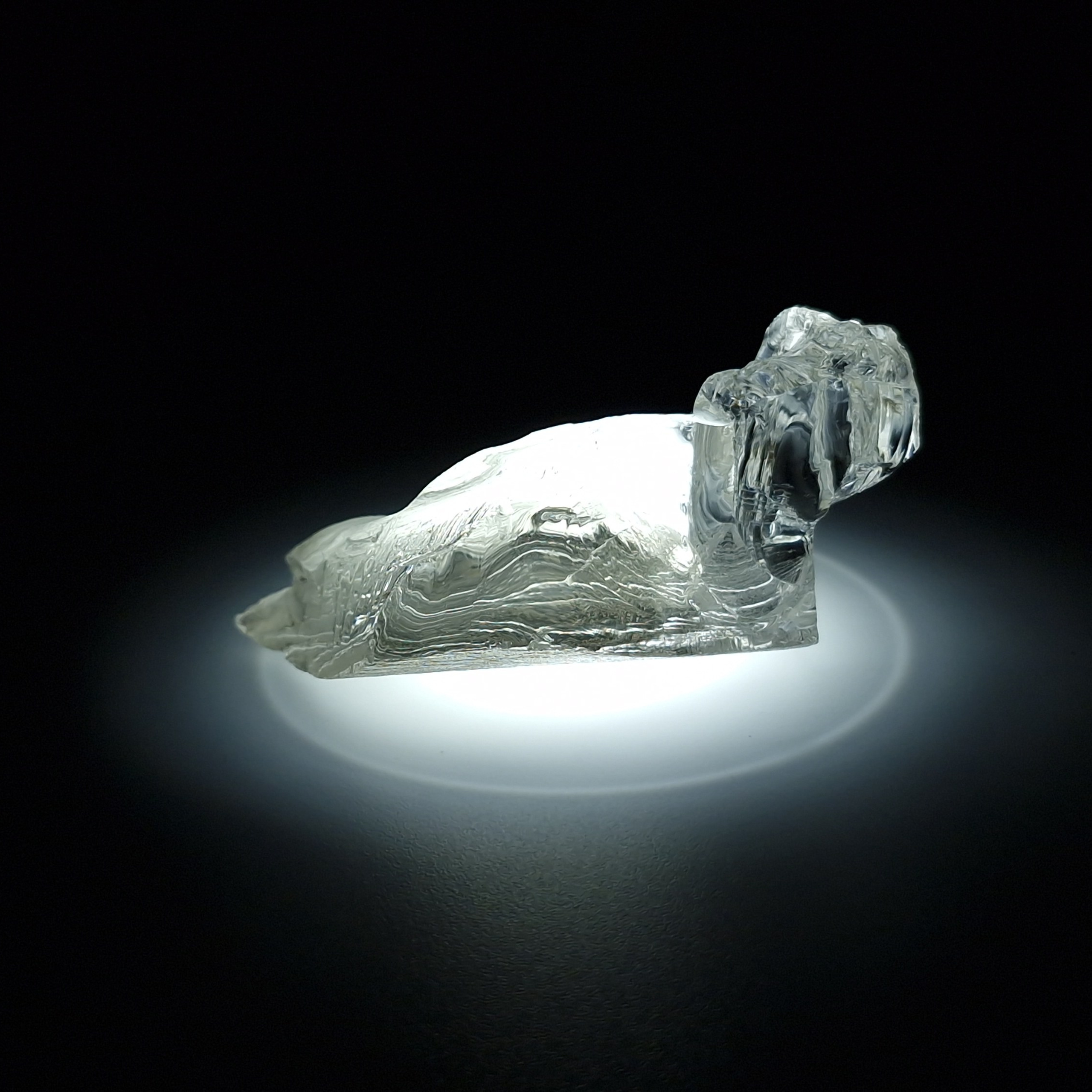 YAG белый гранат 32.59 гр. YAG garnet иттрий алюминиевый гранат ИАГ