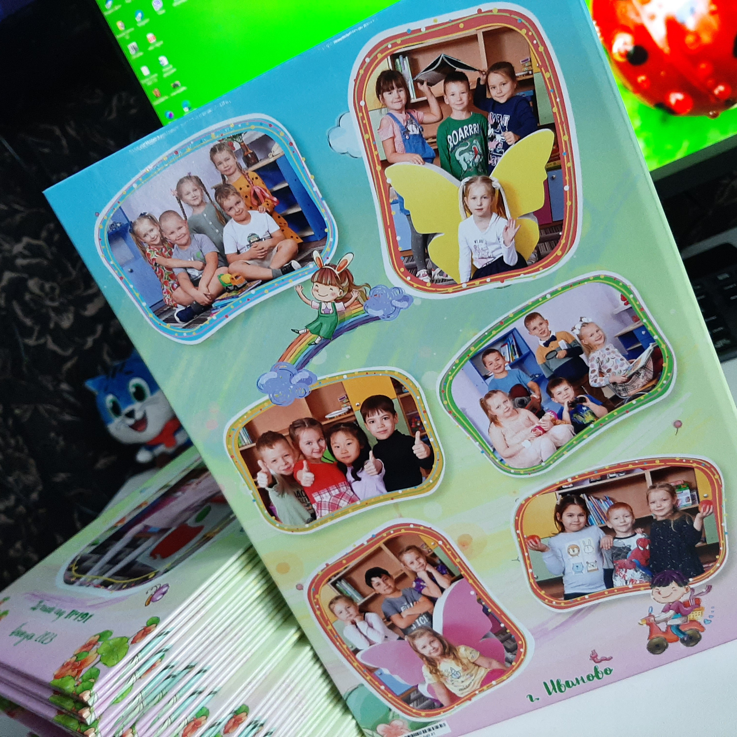 Фото готовых выпускных альбомов для детского сада и школы в Иваново Ярославле Костроме Владимире. Выпускные альбомы в Иваново в детский сад и школу. Александр и Светлана Янкины