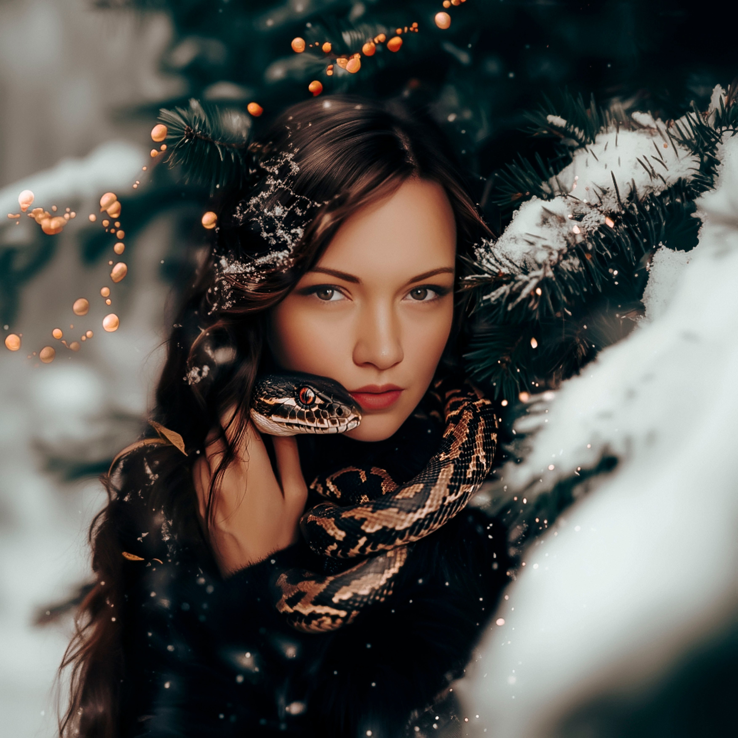 Нейрофотосессия для Алины. Девушка со змеей.