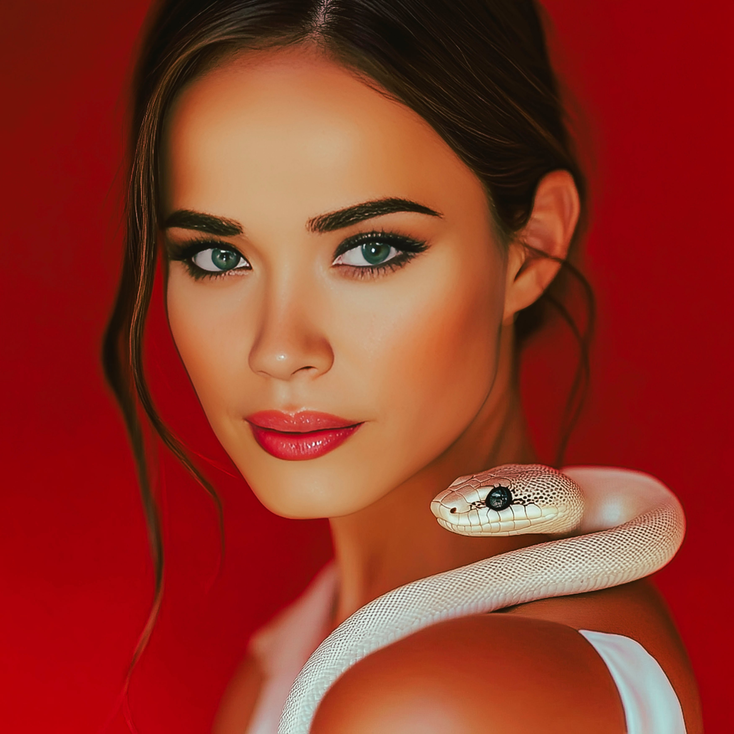 Нейрофотосессия для Эллады. Девушка со змеей.