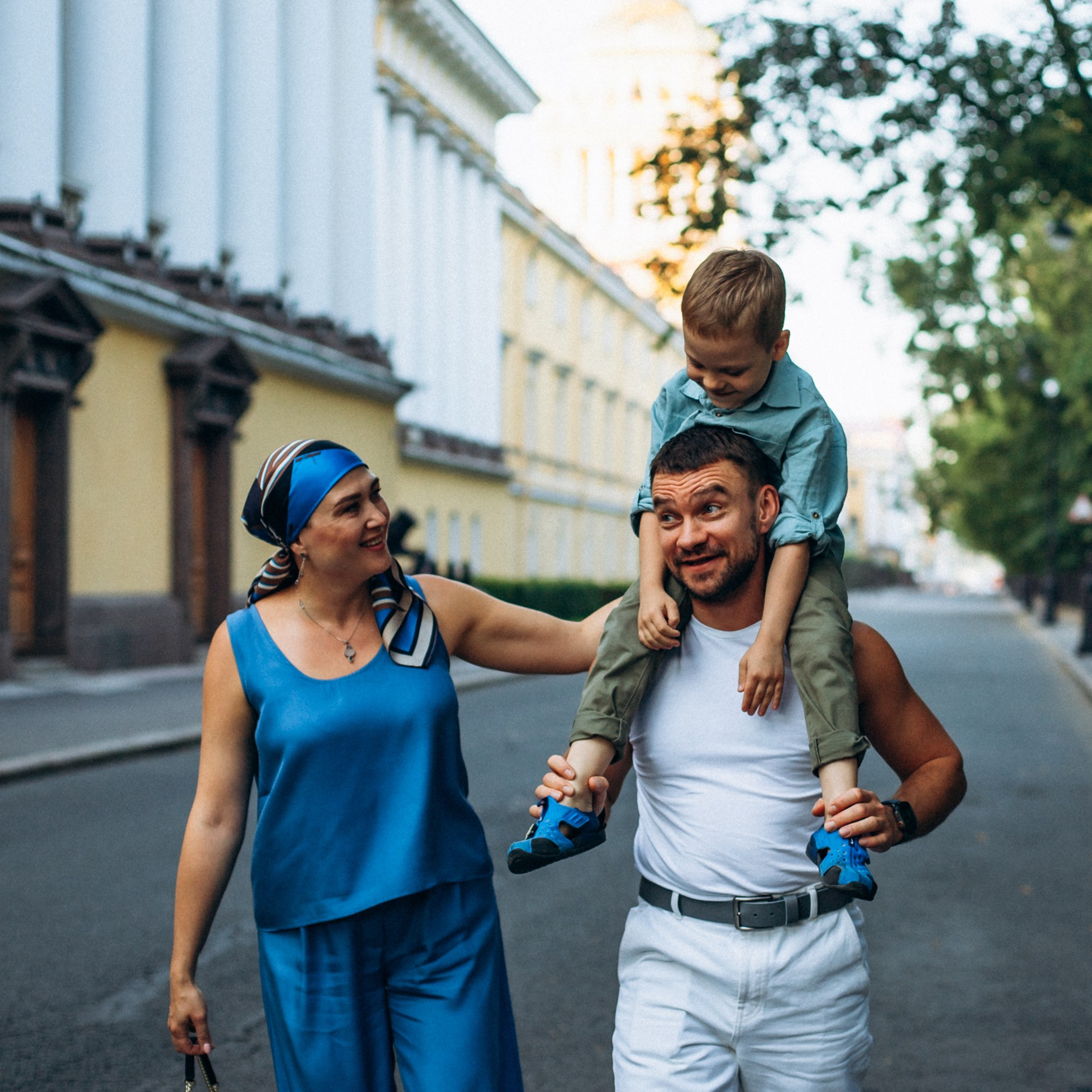 Наталья с семьей в июле