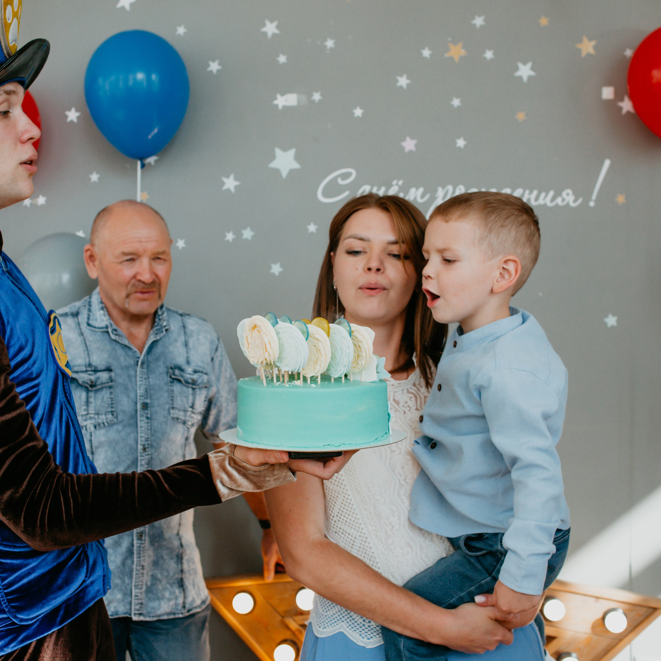 Детский день рождение. Лева 4 года.