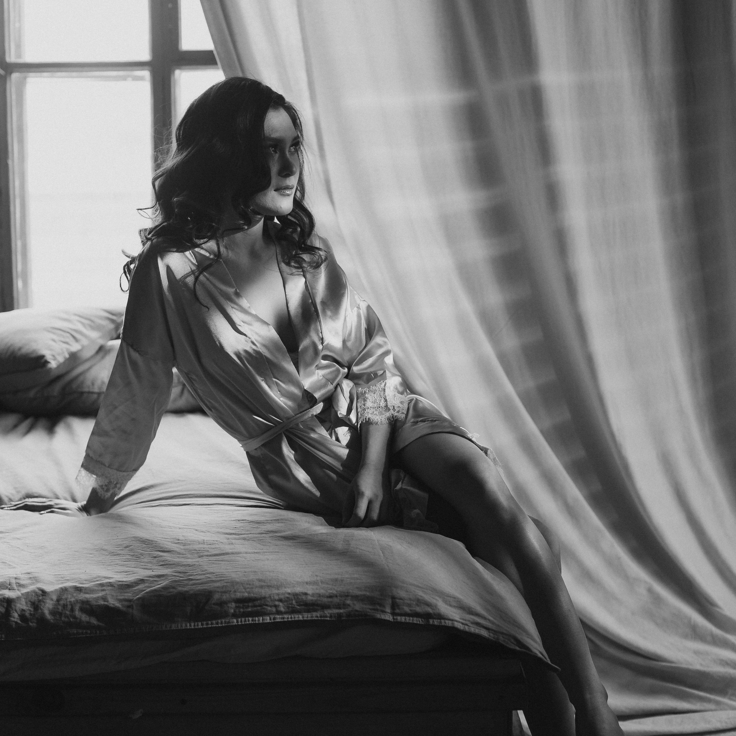 сборы невесты в студии, зима