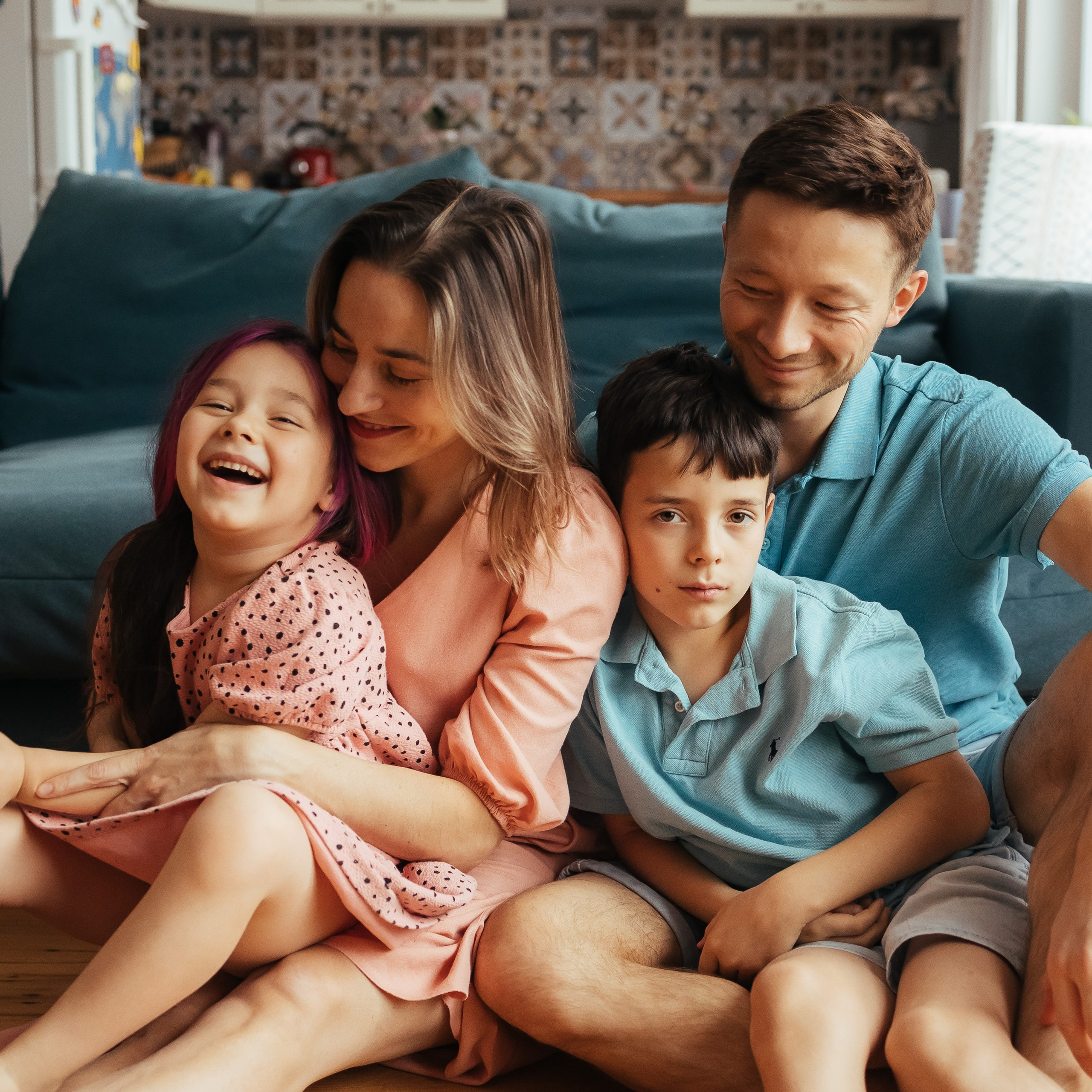 Юлия, Александр, Леня и Алина