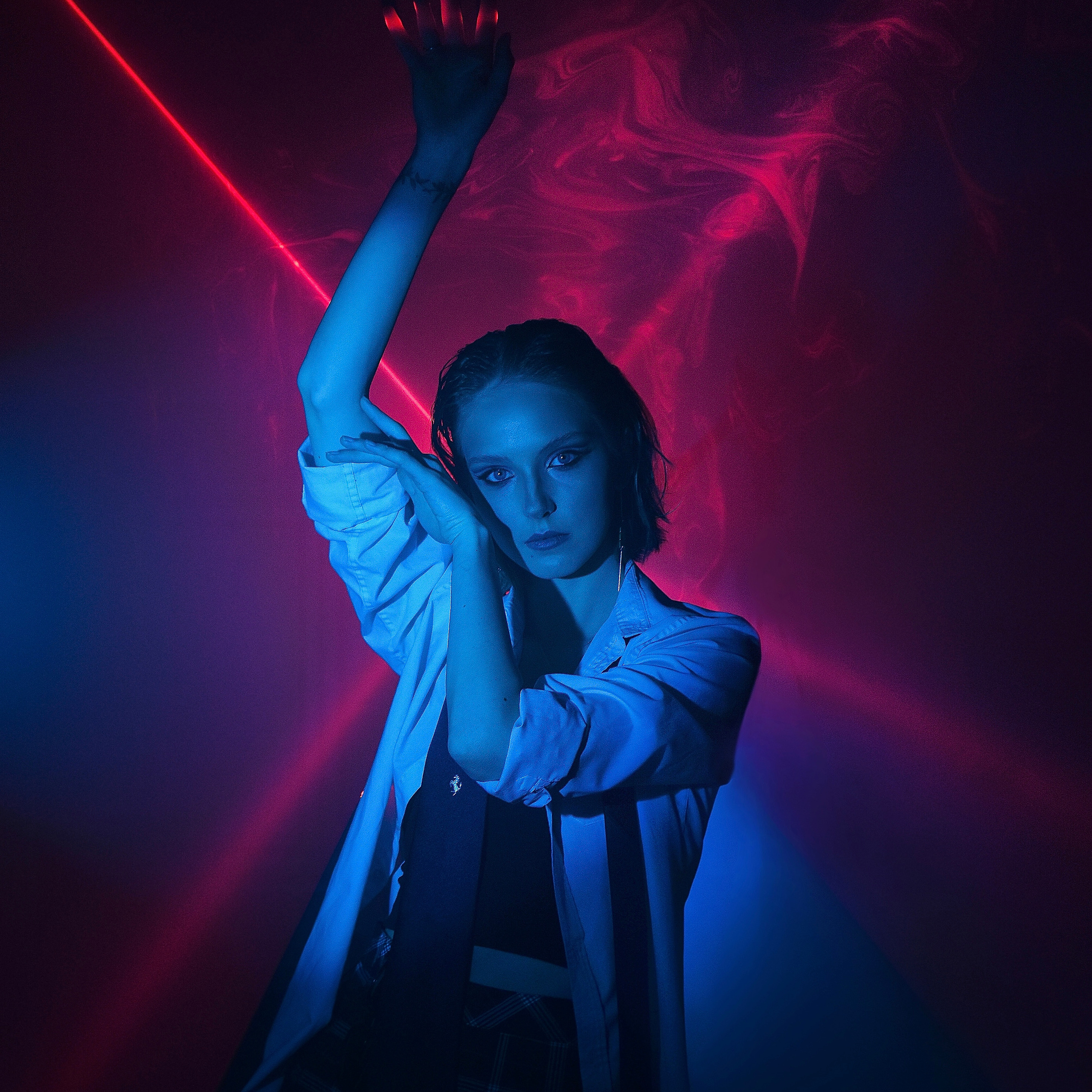 Съемка с лазером