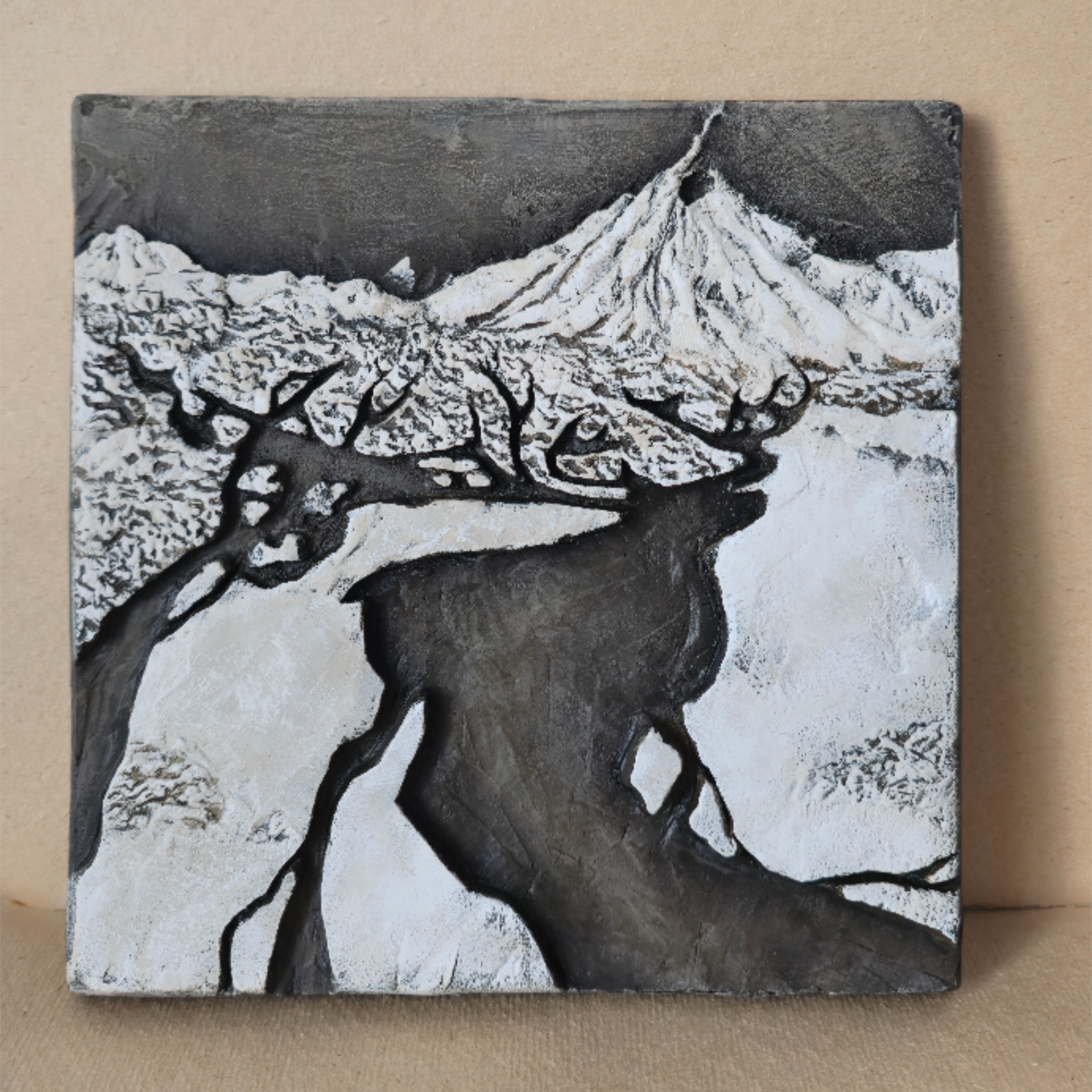 Панно «Елень». Авторские скульптурные панно на заказ | Художник-скульптор ᒪᗩ•ᕲᑌШᗩ (ВЛада)