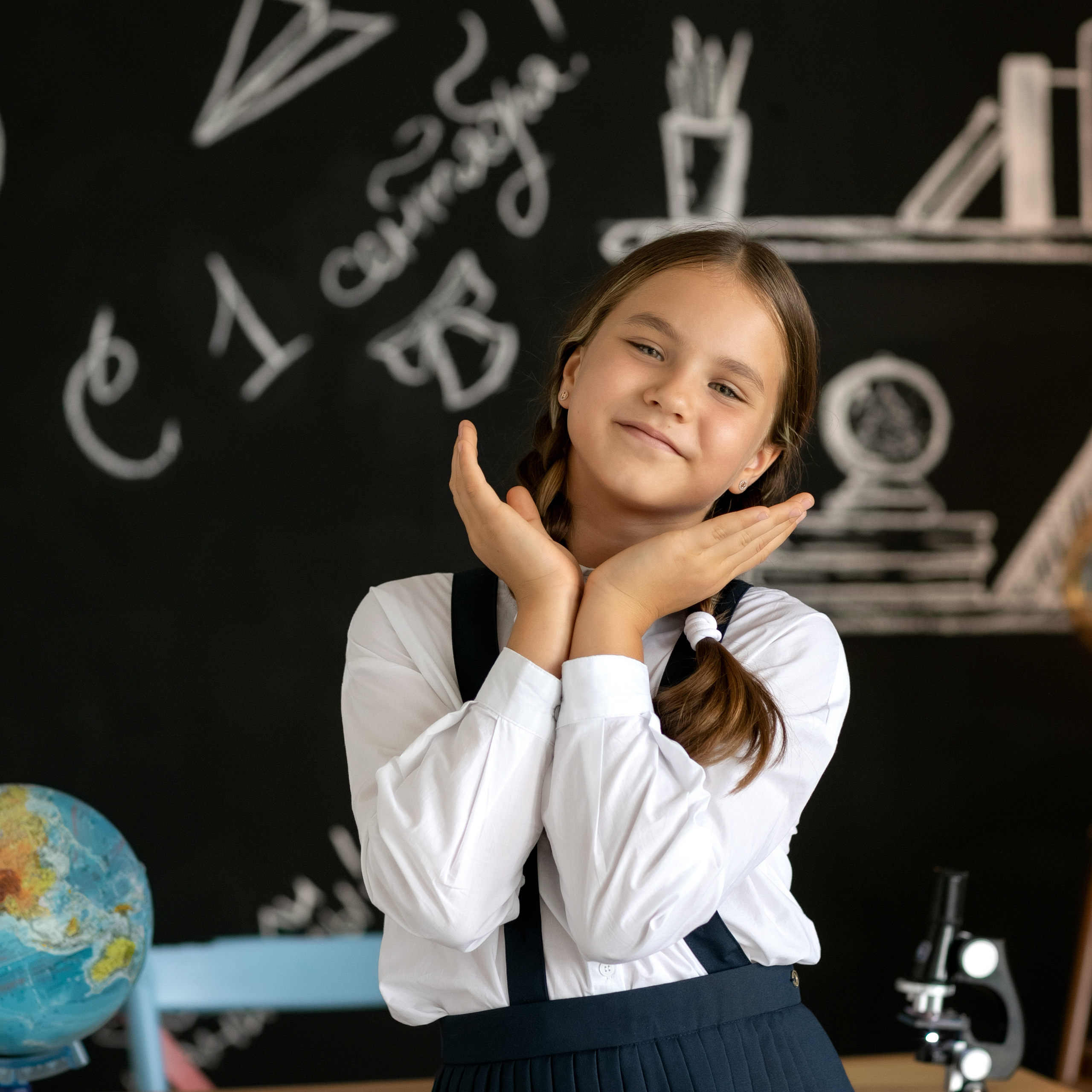 Детский портрет для школьной папки. Татьяна Влад.