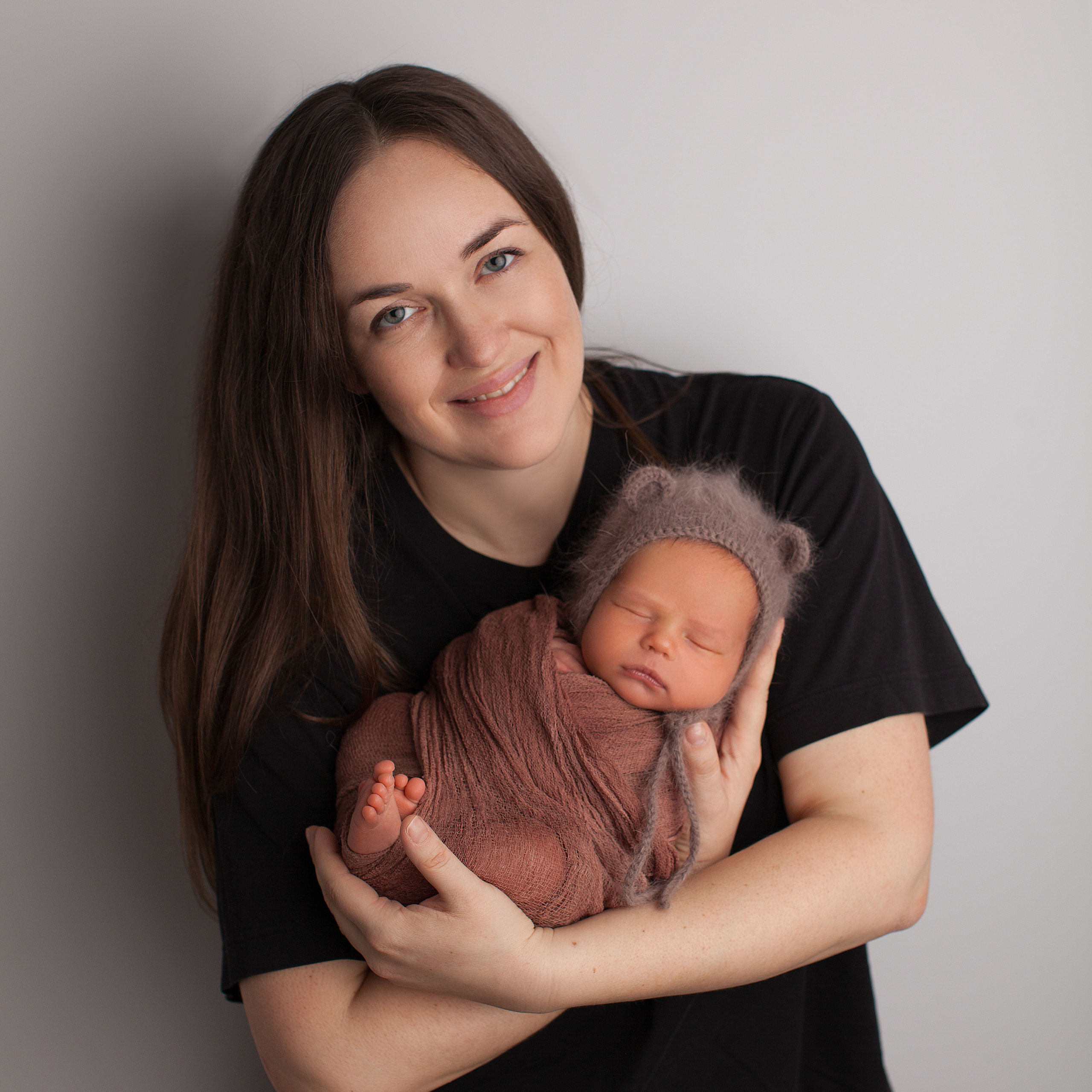 С родителями. Фотограф новорожденных в Москве ньюборн