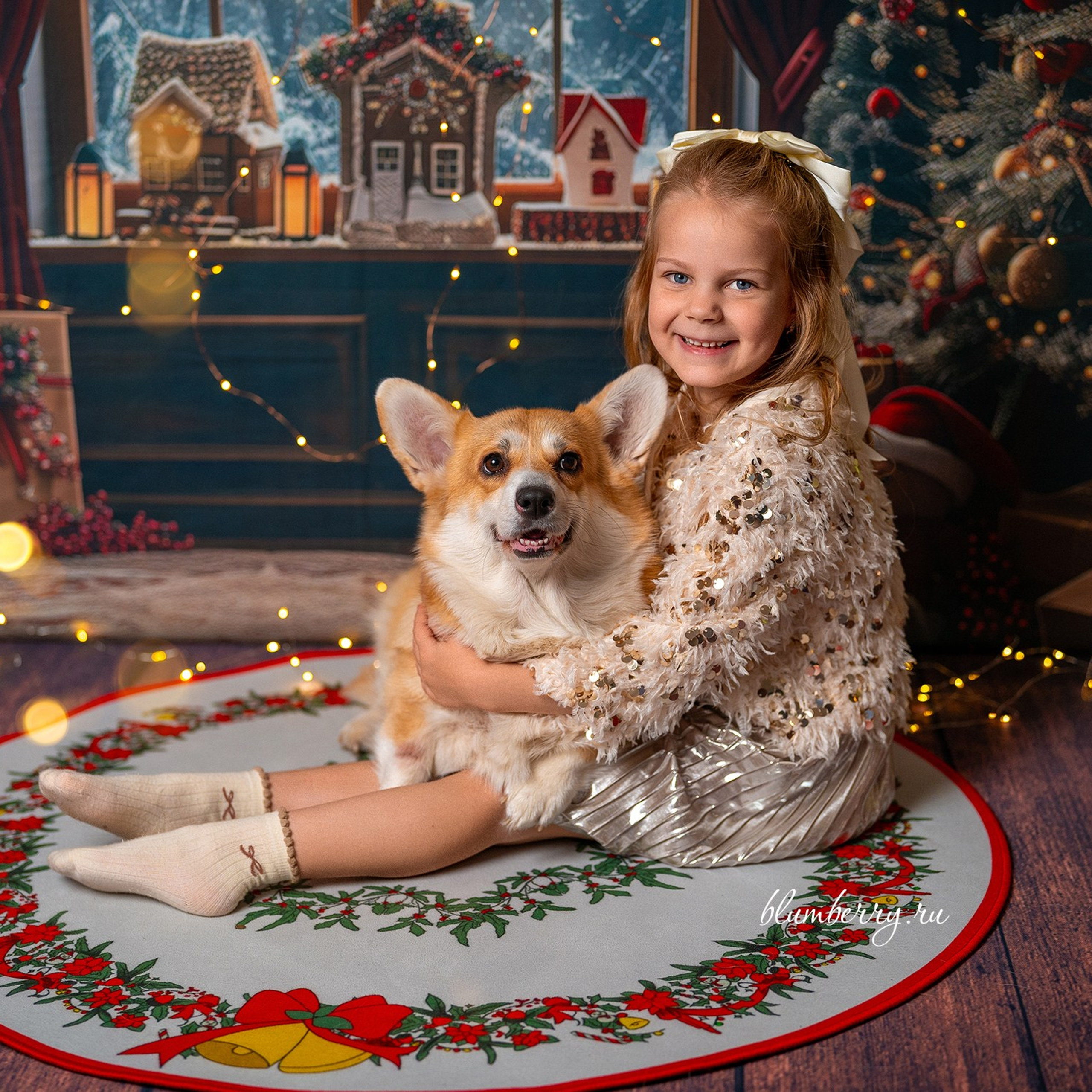 Новогодняя комната с корги. Детский и семейный фотограф в Краснодаре Анастасия Blumberry