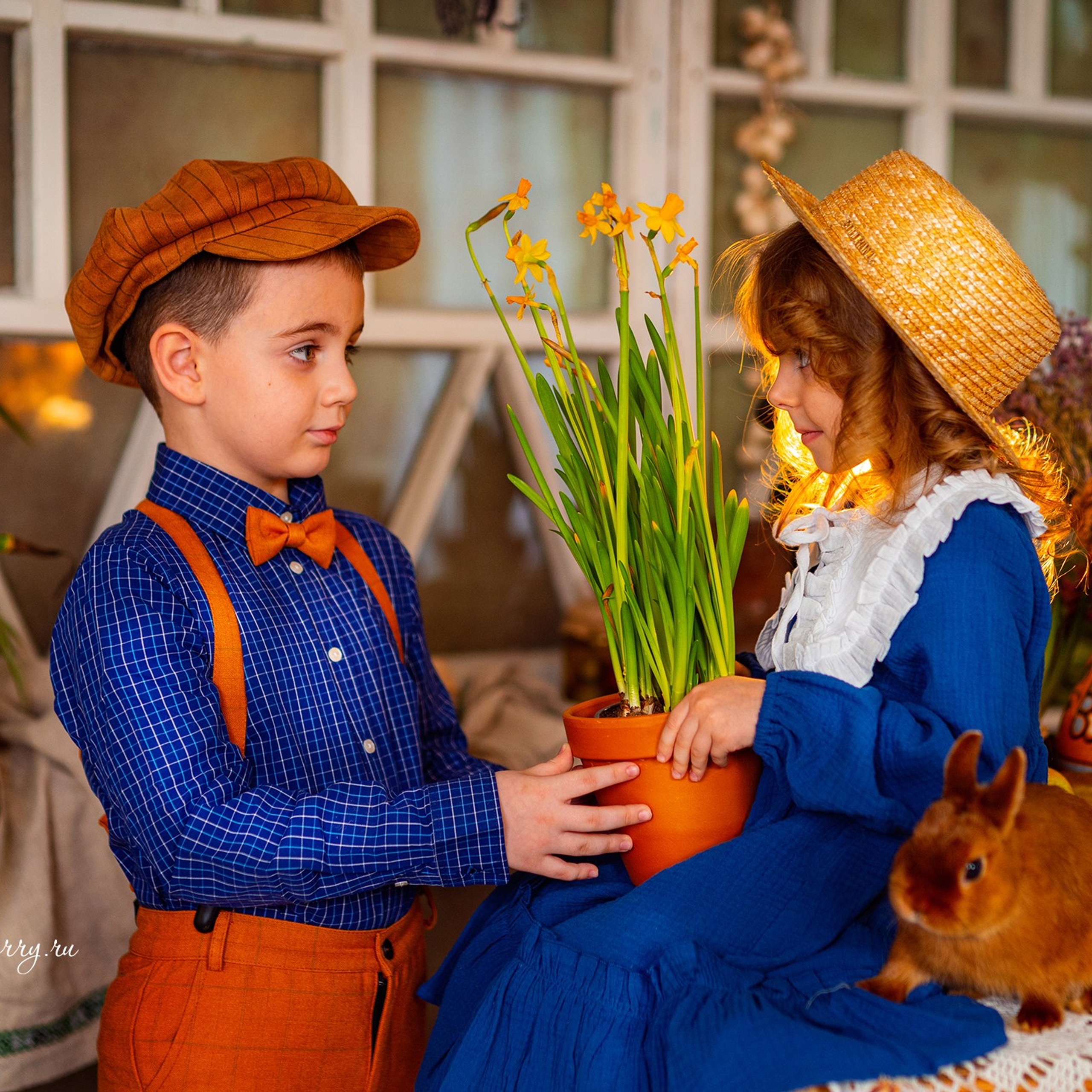 Пасха с цыплятами и кроликами. Детский и семейный фотограф в Краснодаре Анастасия Blumberry