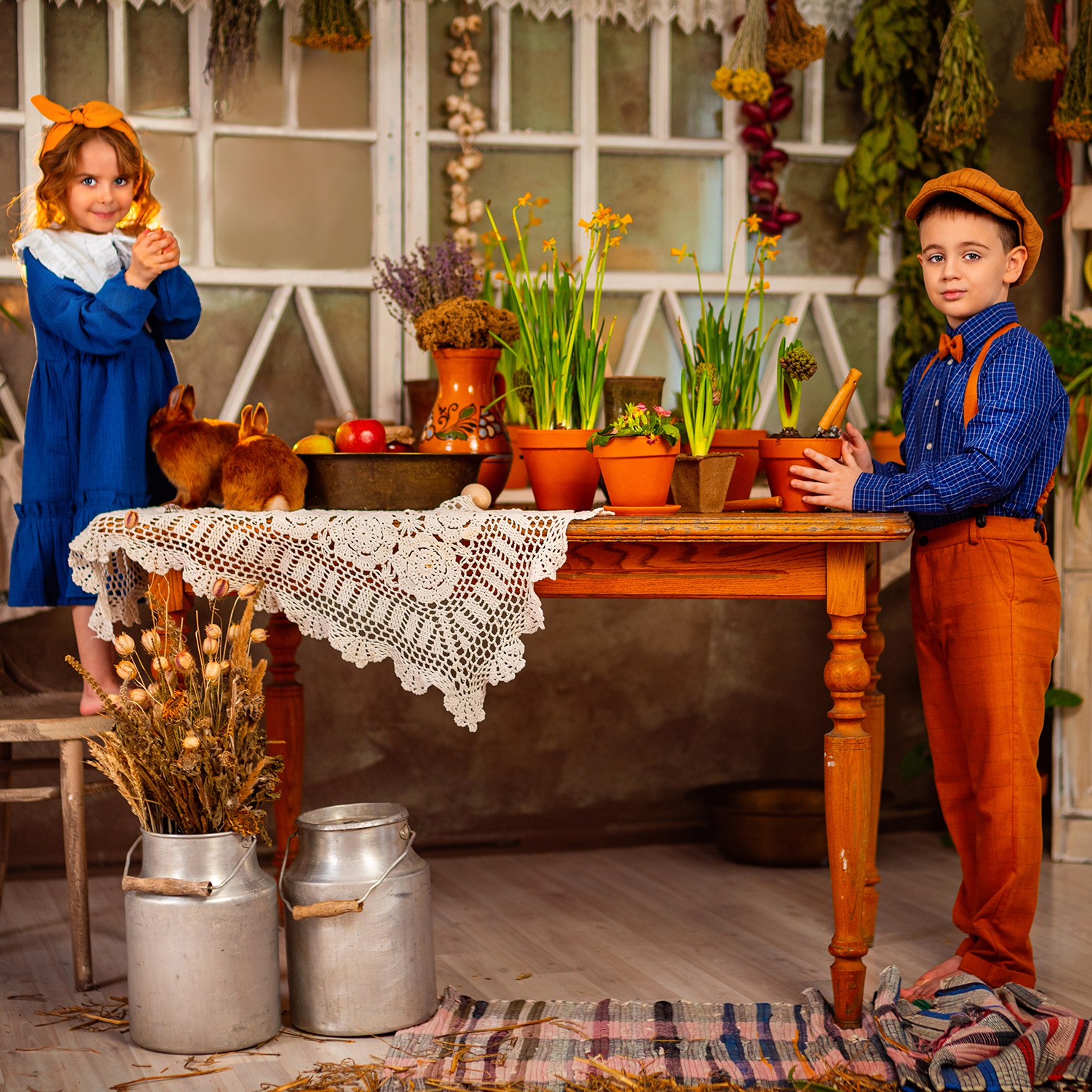 Пасха с цыплятами и кроликами. Детский и семейный фотограф в Краснодаре Анастасия Blumberry