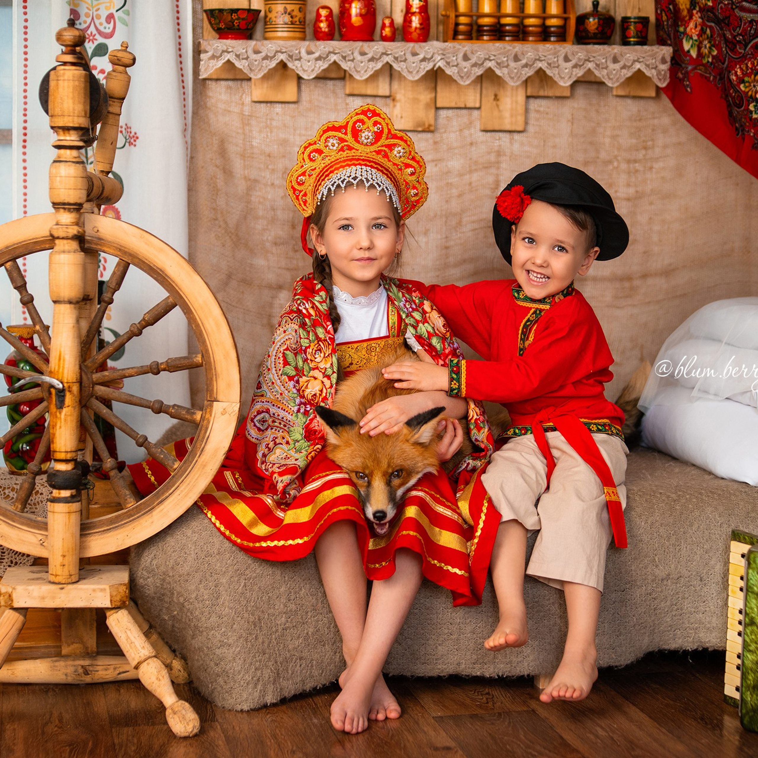 Масленица с лисой. Детский и семейный фотограф в Краснодаре Анастасия Blumberry