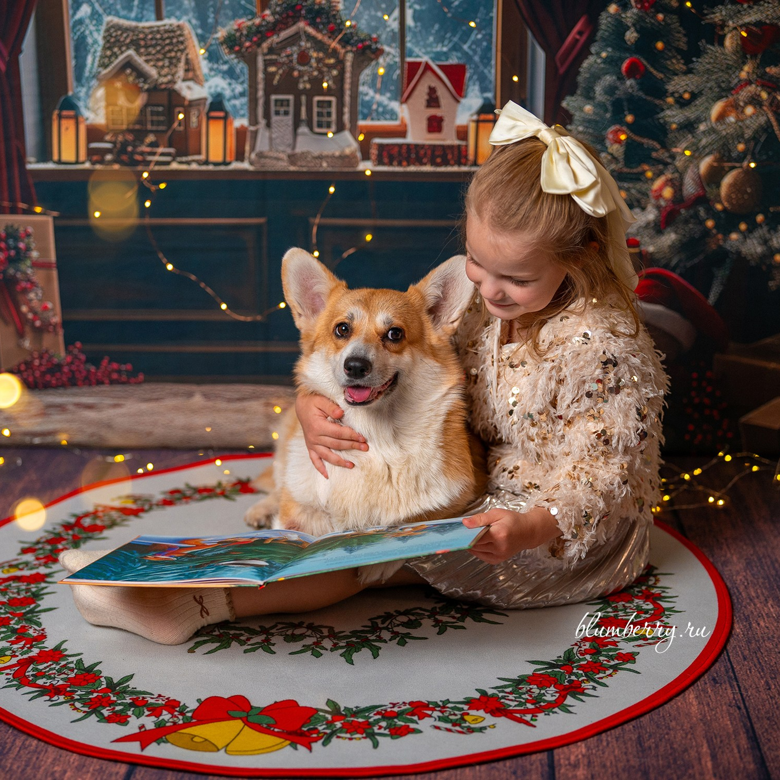 Новогодняя комната с корги. Детский и семейный фотограф в Краснодаре Анастасия Blumberry