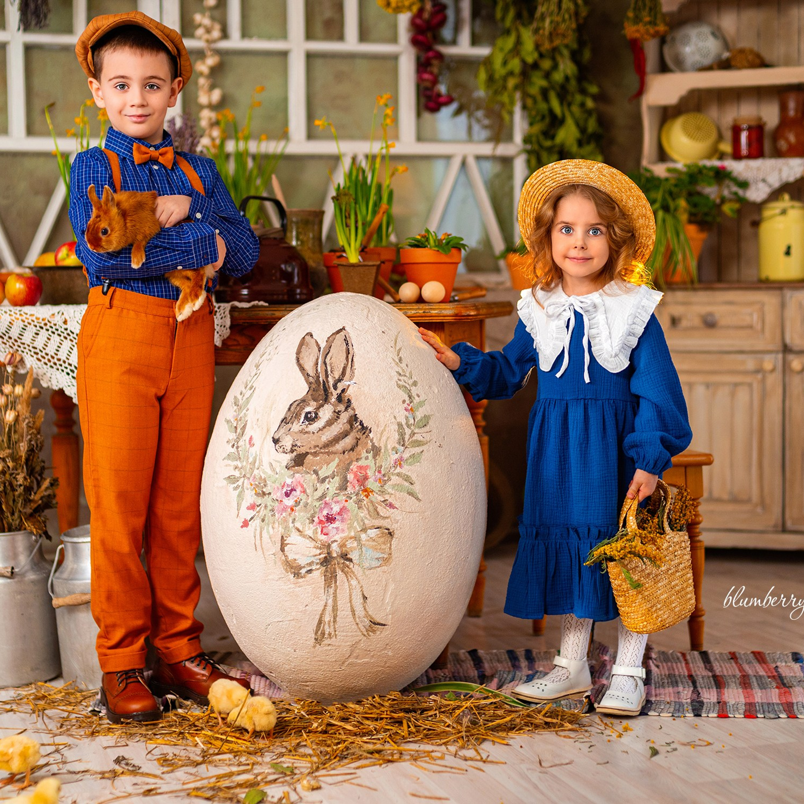 Пасха с цыплятами и кроликами. Детский и семейный фотограф в Краснодаре Анастасия Blumberry