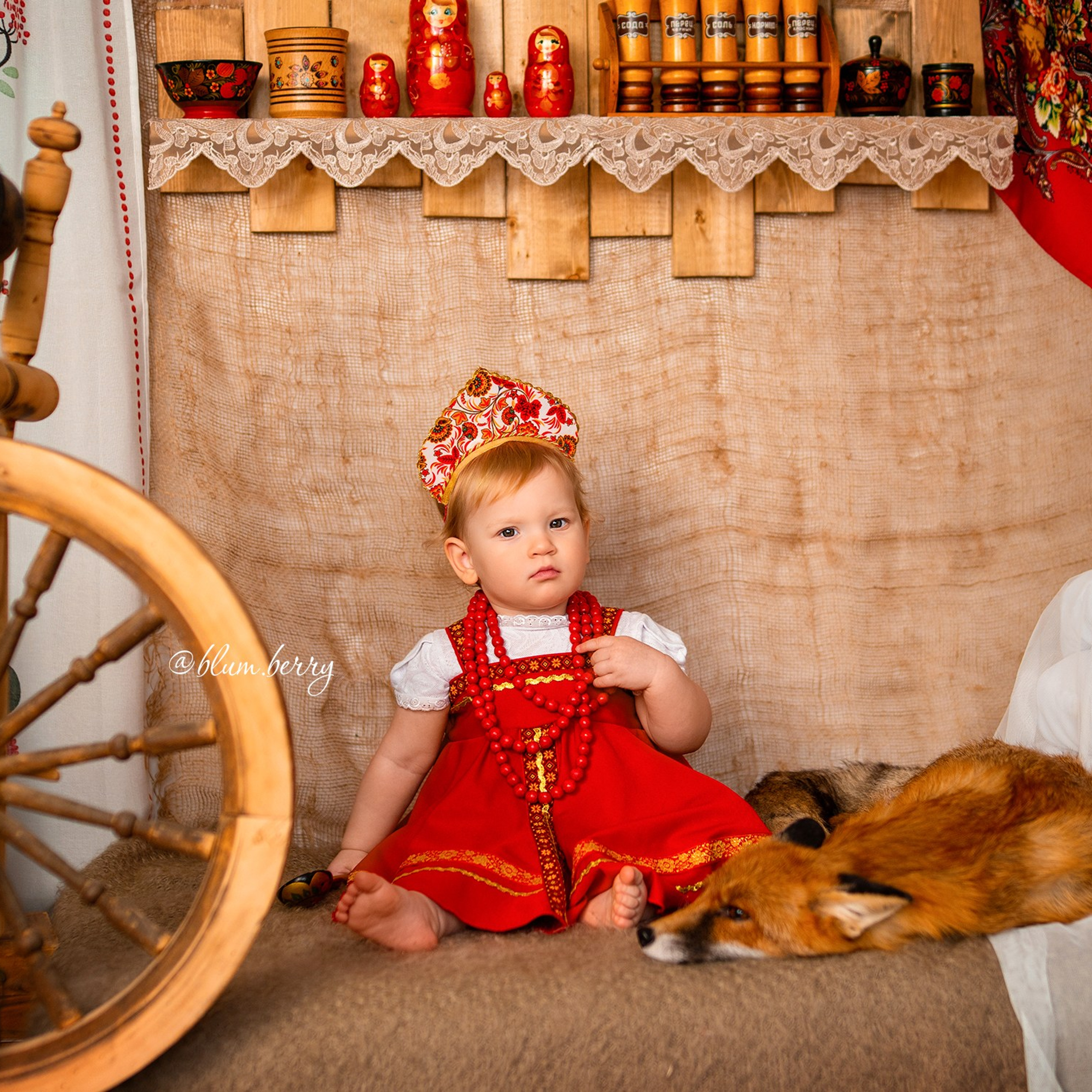 Масленица с лисой. Детский и семейный фотограф в Краснодаре Анастасия Blumberry