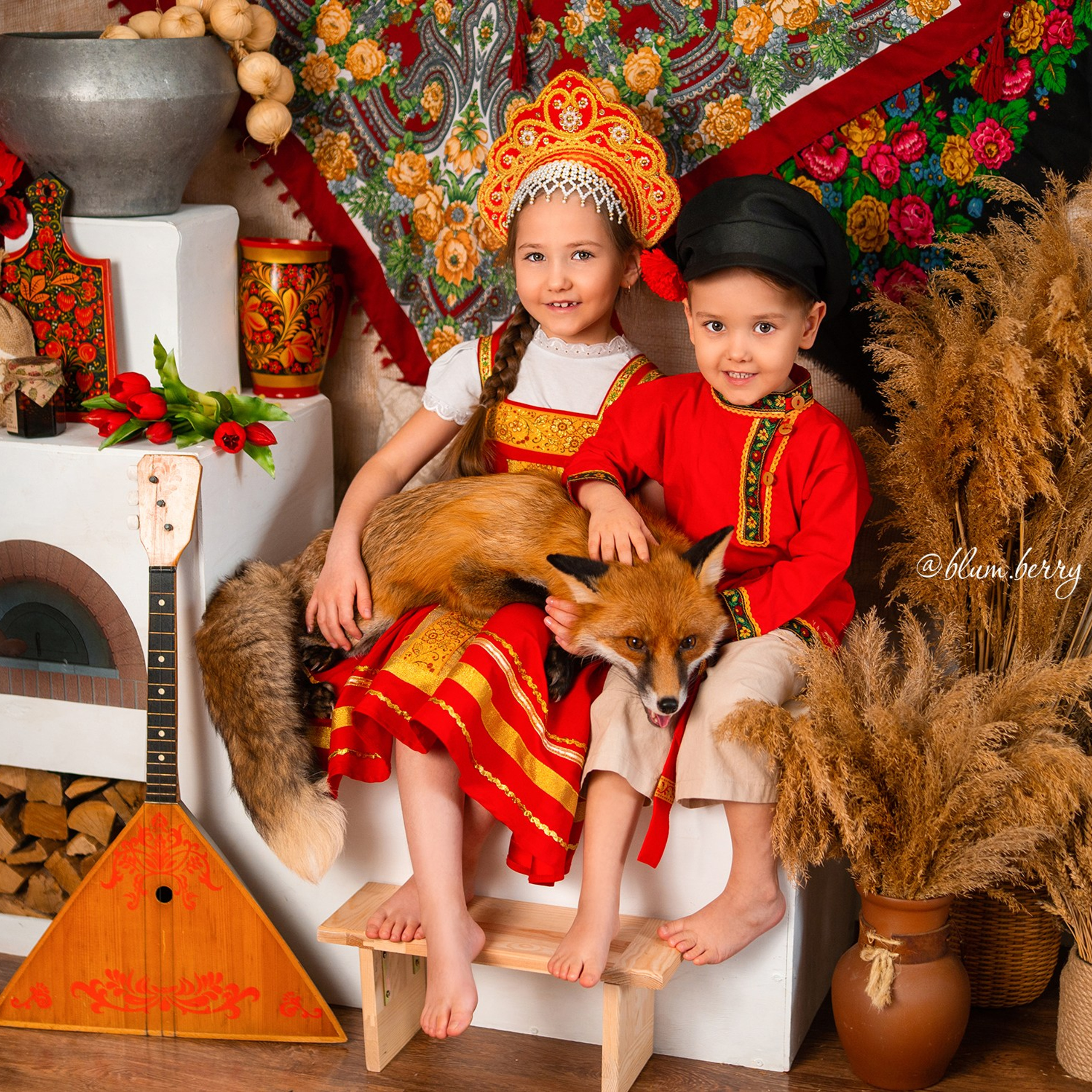 Масленица с лисой. Детский и семейный фотограф в Краснодаре Анастасия Blumberry
