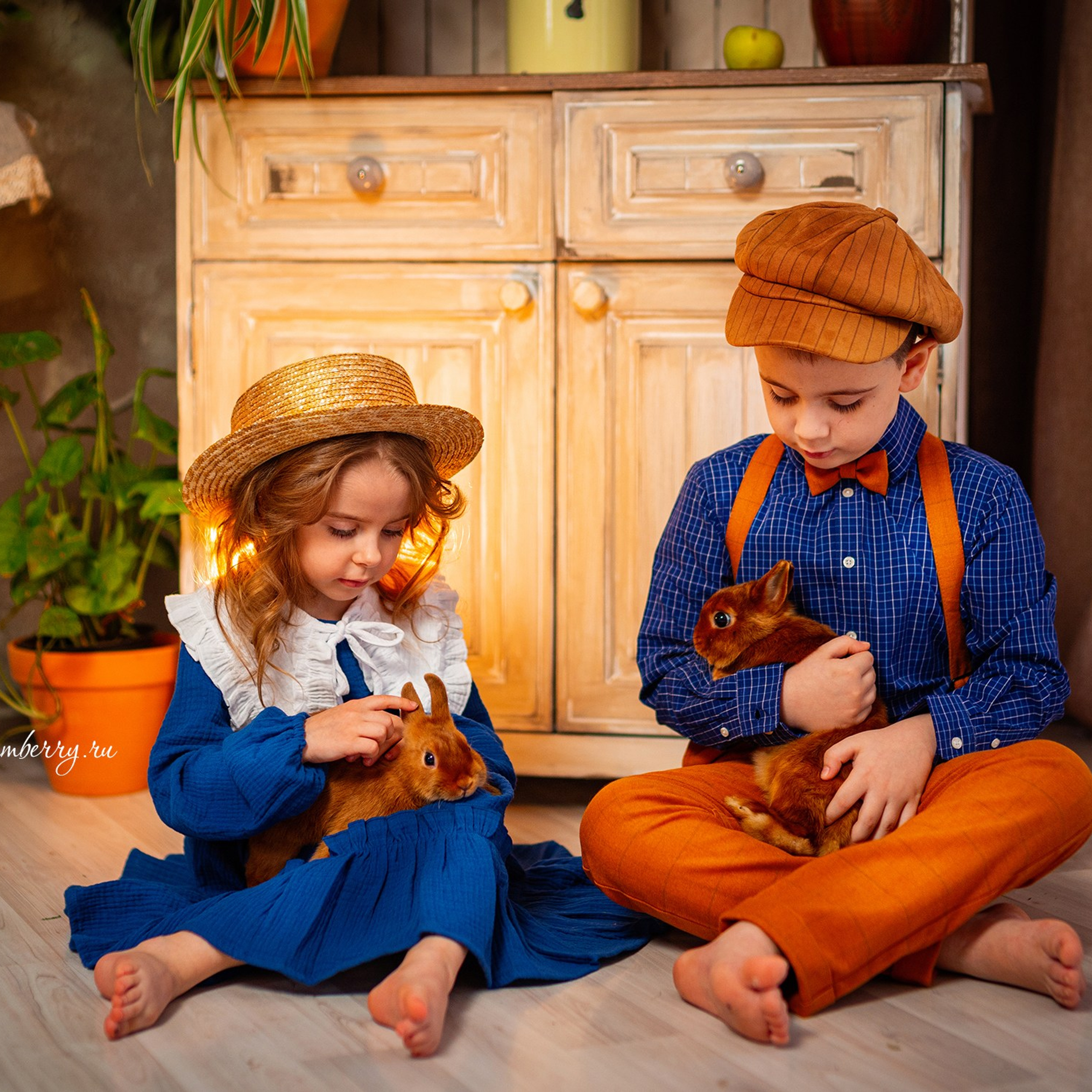 Пасха с цыплятами и кроликами. Детский и семейный фотограф в Краснодаре Анастасия Blumberry